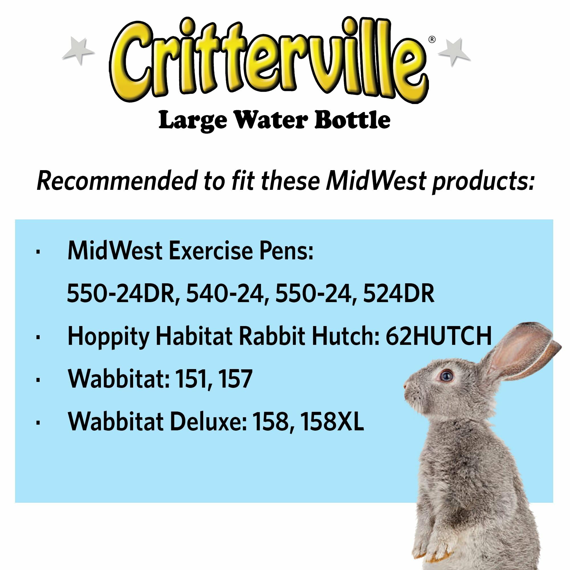 Midwest Homes For Pets Large Animal Water Bottle | Ideal For Hamsters, Mice, Guinea Pigs & Rabbits, Large