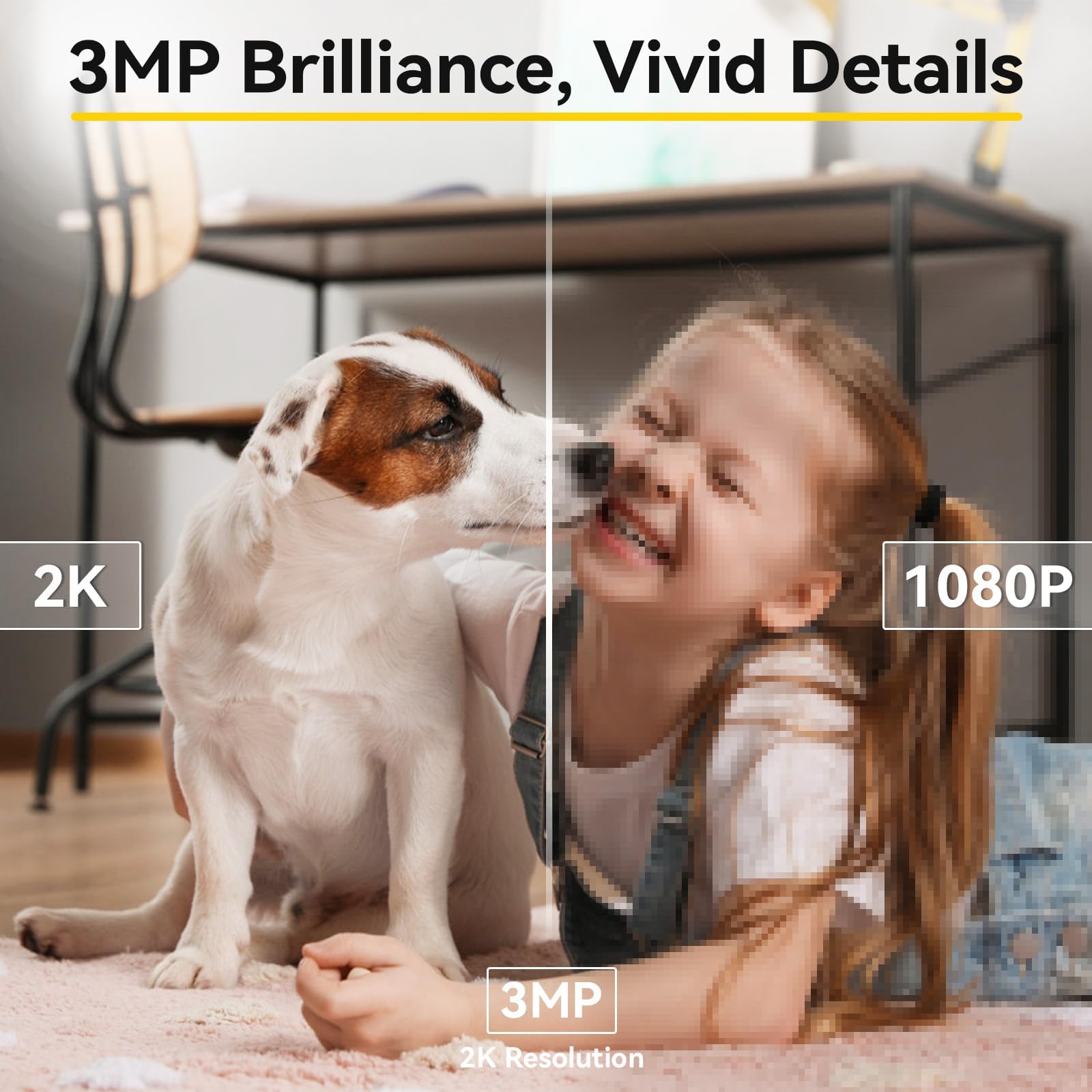 Boykeep Pet Camera 2K Dog Camera With Phone App Indoor Security Cameras, Motion Detection & Tracking,2-Way Audio, 5G/2.4Ghz Wifi