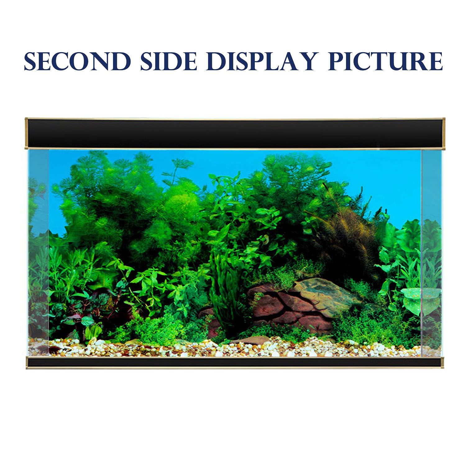 ELEBOX New 20 x 48 Fish Tank Background Stickers Wallpaper 2 Sided Seaweed Water Plants Aquarium Background Decoration