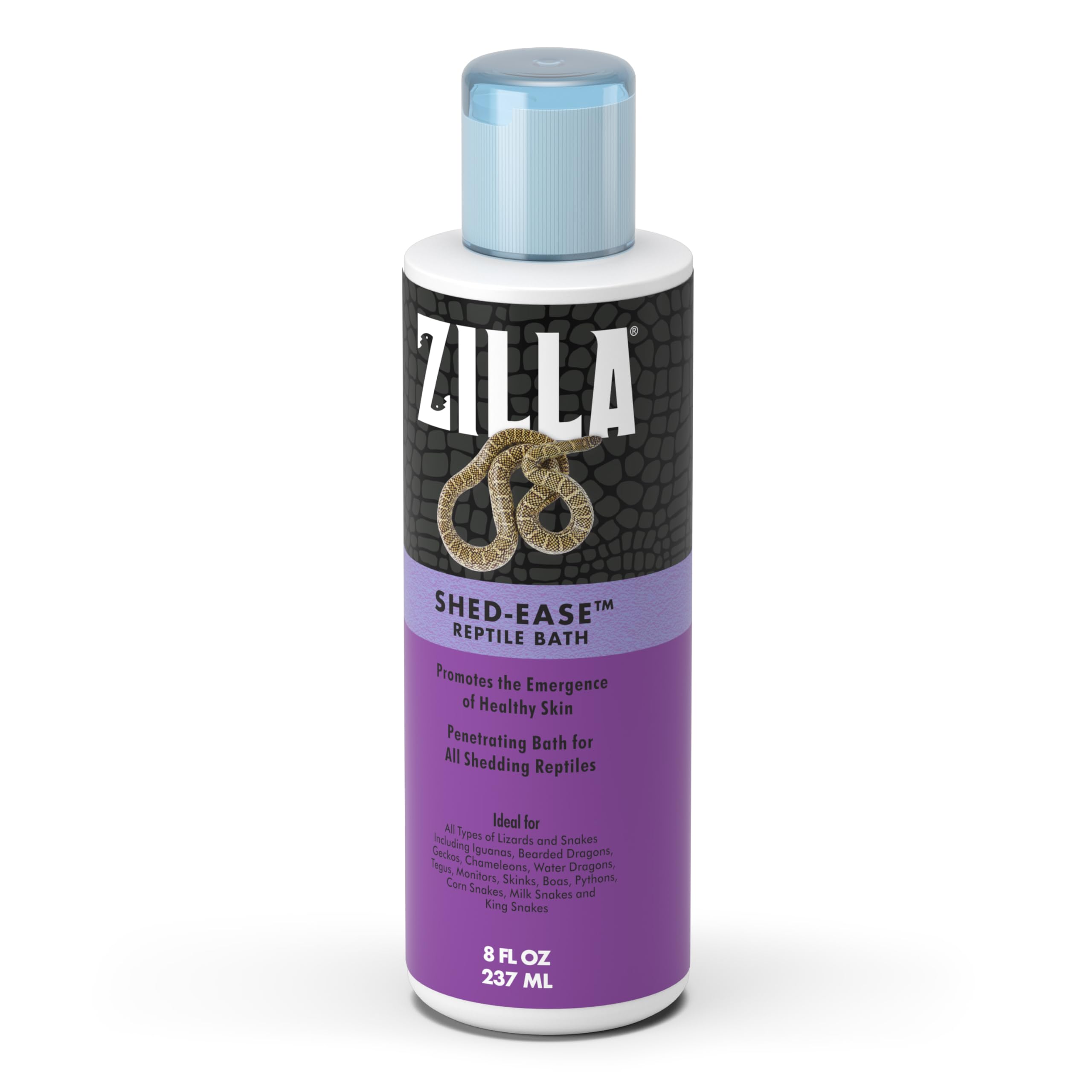 Zilla Shed-Ease Reptile Bath Treatment For Pet Lizards And Snakes, 8-Ounce