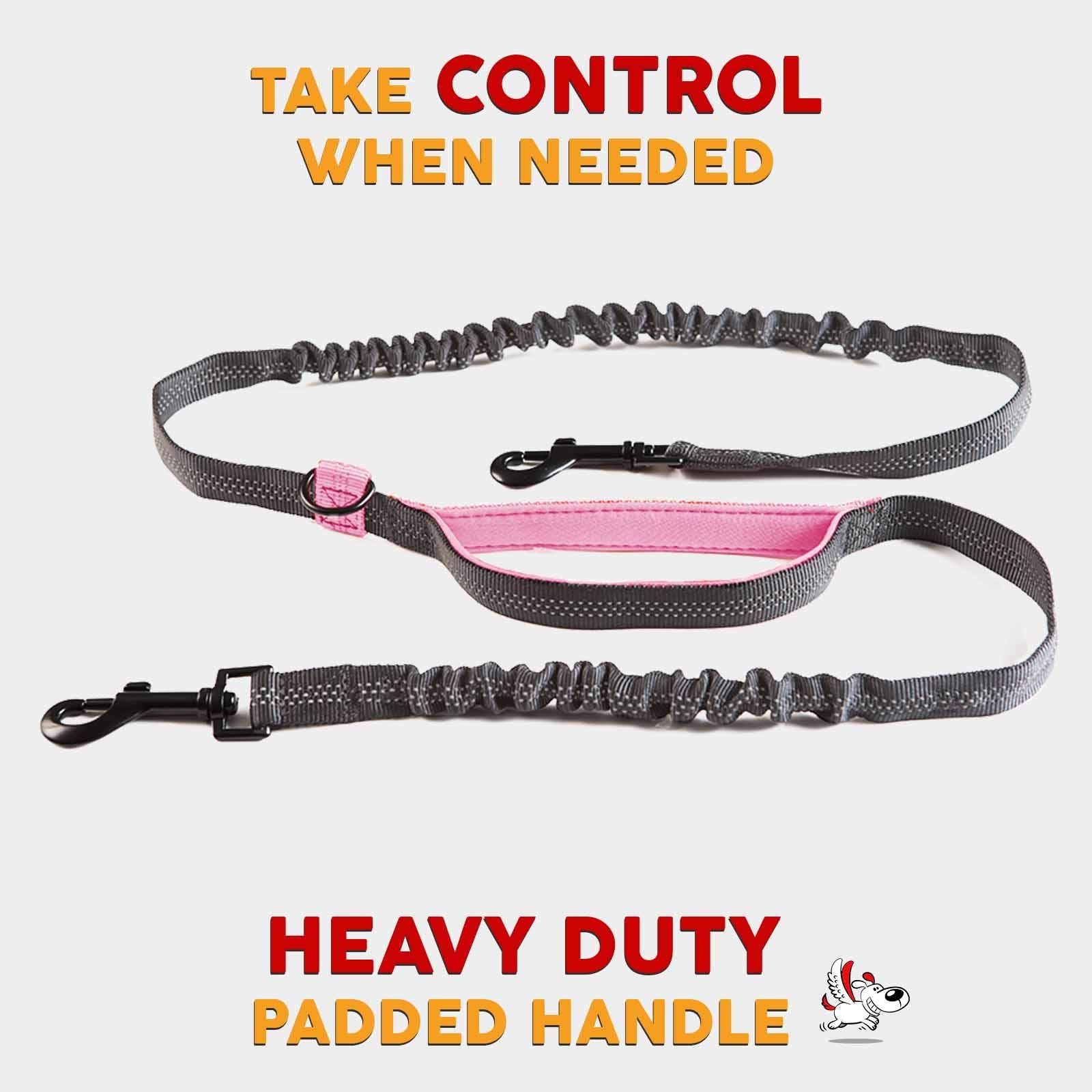 Adjustable Hands Free Dog Leash For Small Dogs | Waist Leash For Dog Walking | Dog Running Leash | Hiking Leash For Medium Dogs | Service Dog Leash Belt | Dog Walking Accessories | Bungee Dog Leash