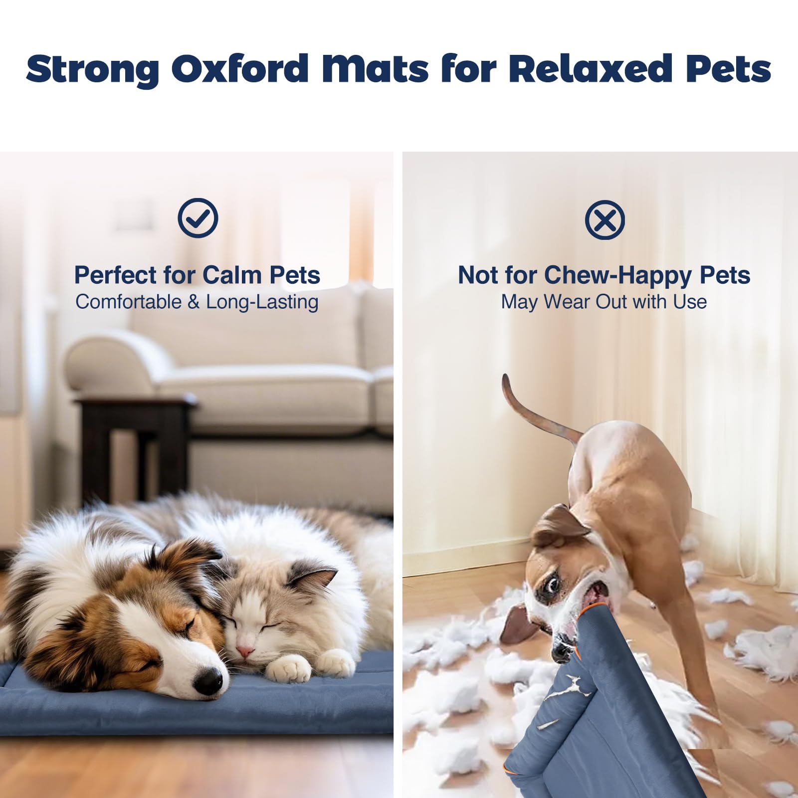 Miguel Outdoor Waterproof Dog Bed For Metal Dog Crates Water-Resistant Oxford All Weather Pet Mat Heavy Duty Durable Easy Clean Travel Indoor Outdoor Puppy Cat Bed(36Inch Dog Bed Dog Crate,Blue)