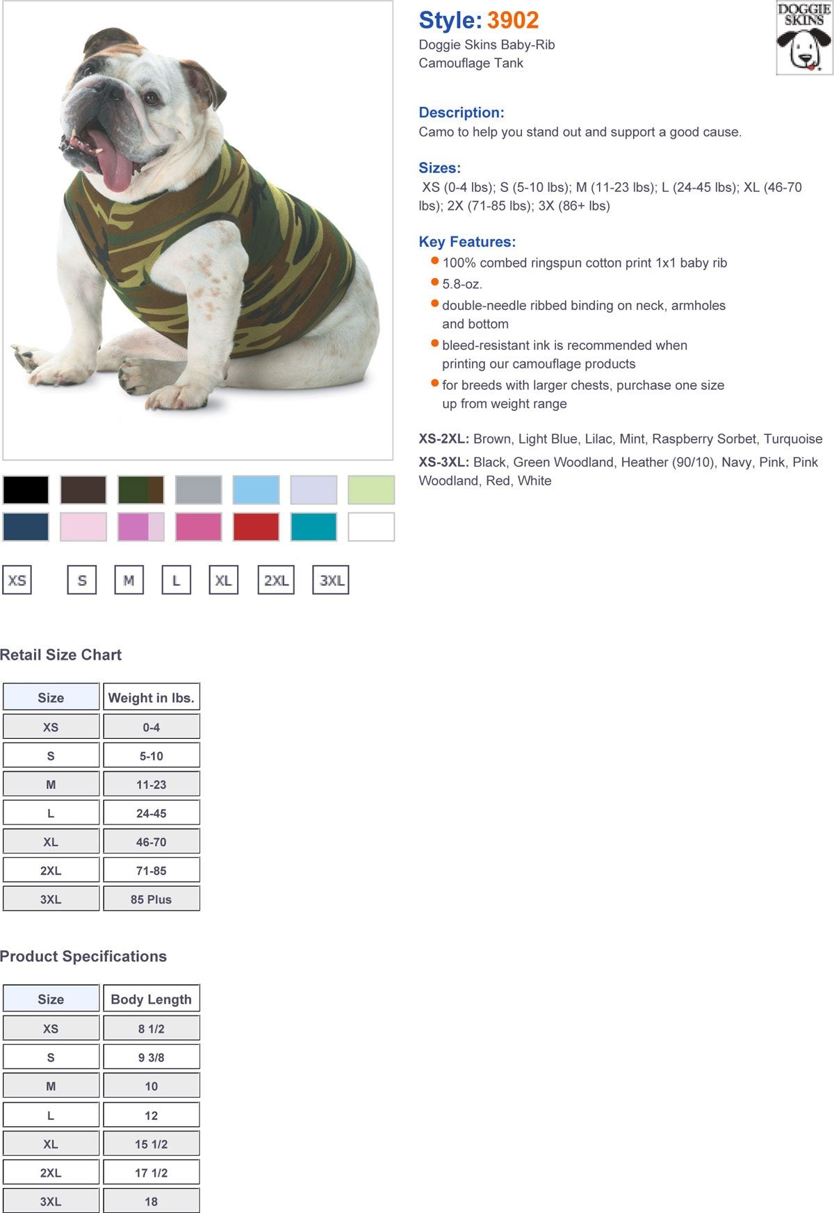 Doggie Skins 100% Combed Ringspun Cotton 1x1 Baby Rib Dog Tank Top, WHITE, X-Large