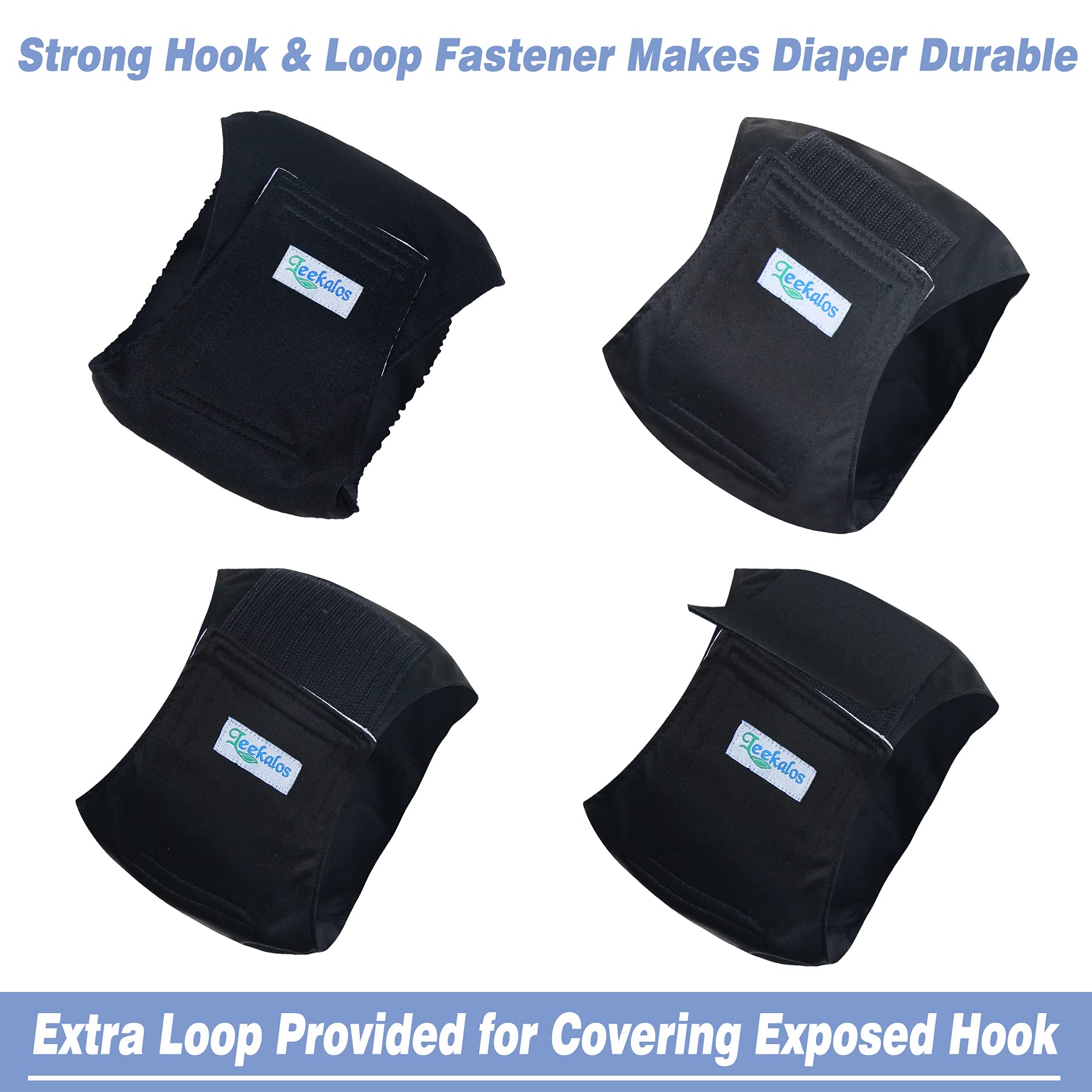 Leekalos Male Dog Diapers (3 Pack), High Absorbing Dog Belly Bands for Male Dogs, Washable Reusable Dog Male Wraps (XX-Large)