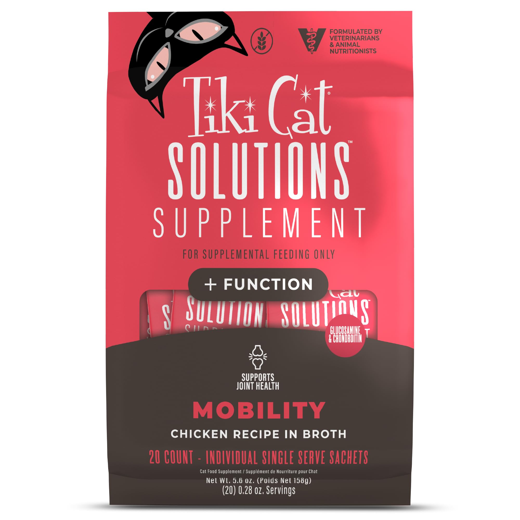 Tiki Cat Solutions Supplements Mobility Mousse, Chicken in Broth, Formulated to Support Healthy Joints, Functional Cat Food Supp