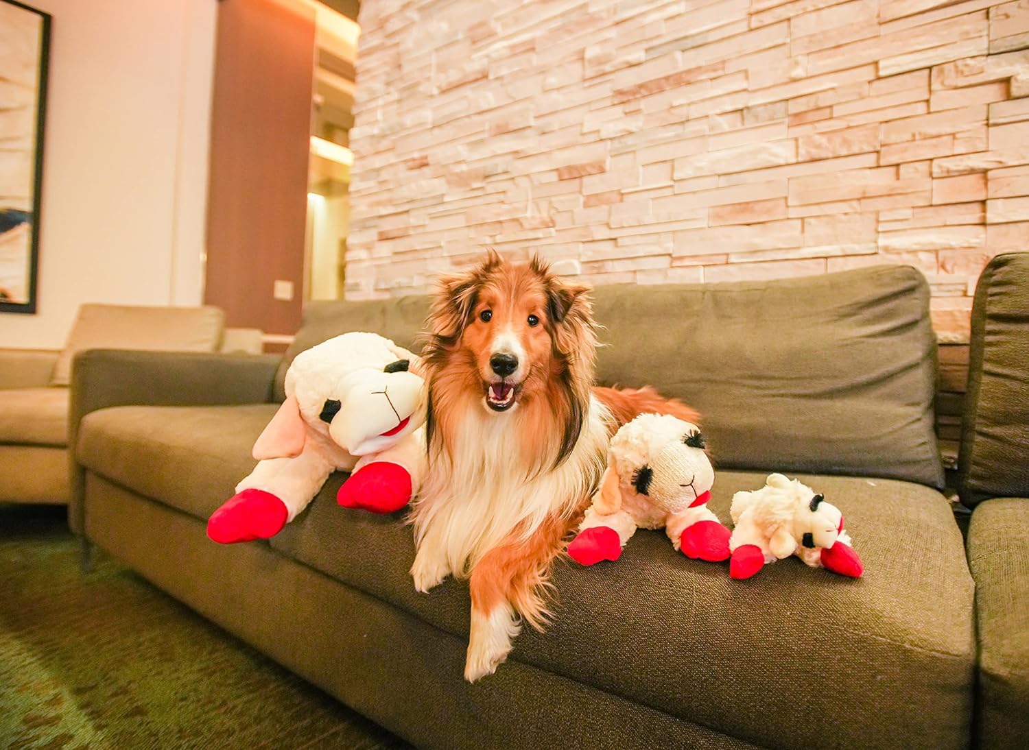 HDP Lambchop Plush Dog Toy 24'' with Squeaker Color:White 24'' Size:Pack of 1