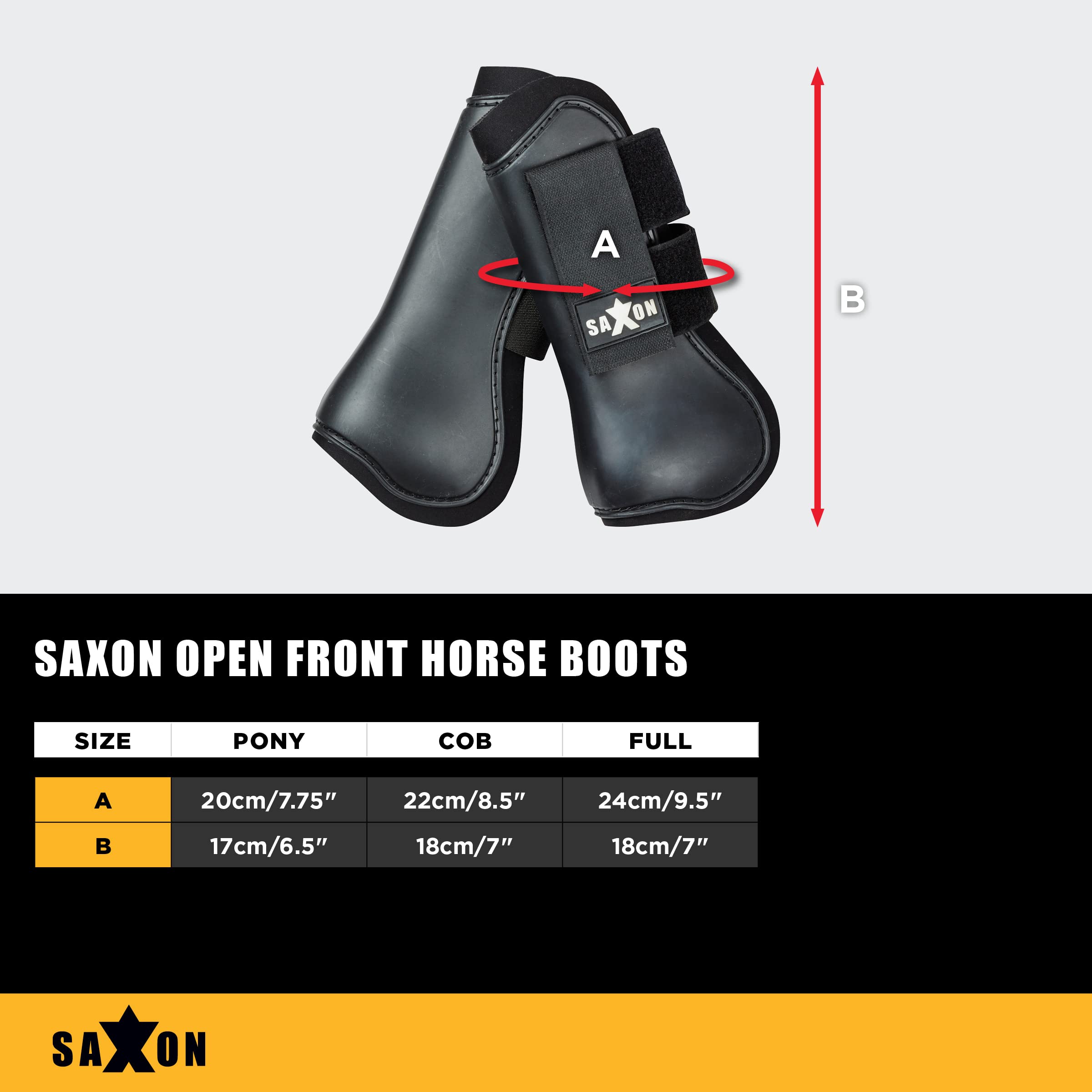 Saxon Open Front Boots, Black/Pink, Cob