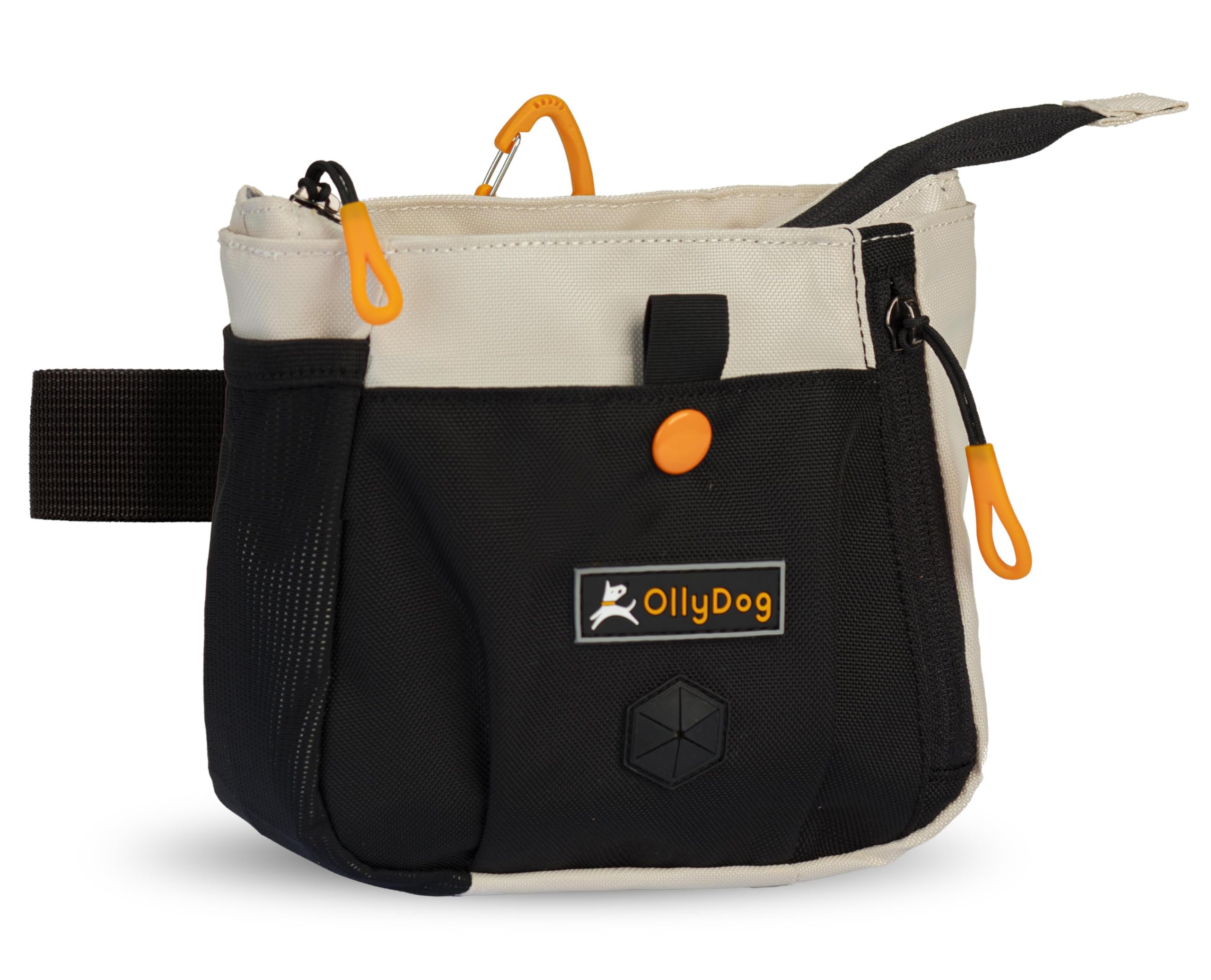 OllyDog Backcountry Day Bag | Hands-Free Dog Training Treat Pouch | Fanny/Hip Pack with Zipper Closure & Built-in Poop Bag Dispe