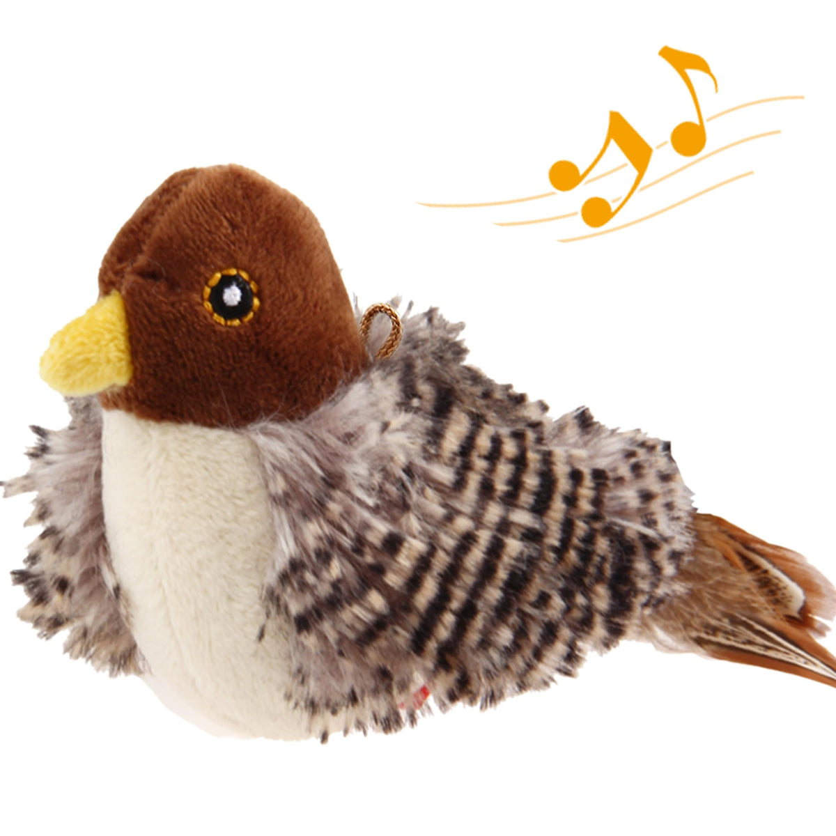 Gigwi Chirping Bird Cat Toys For Indoor Cats, Interactive Cat Toy With Real Electronic Squeaky Sound And Feather, Kitten Toys Au
