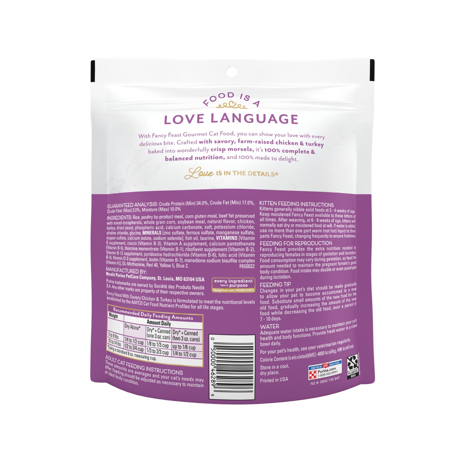 Fancy Feast Gourmet Savory Chicken & Turkey Dry Cat Food (2-Bags) (16 OZ Each)