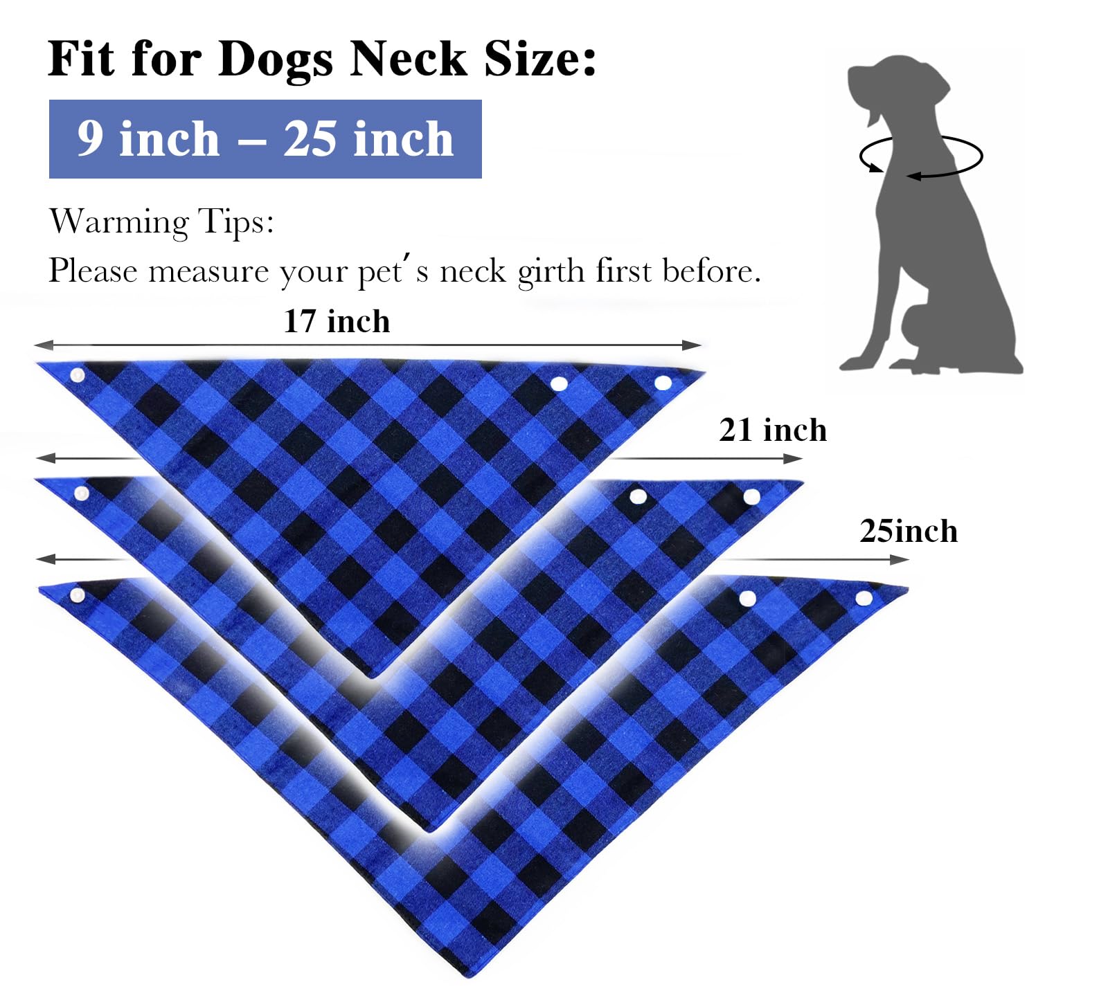 Christmas Plaid Bandana With Button, Fall Dual Layer Soft Cotton Triangle Dog Scarf Kerchief Washable Girl Boy Bandanas Adjustab