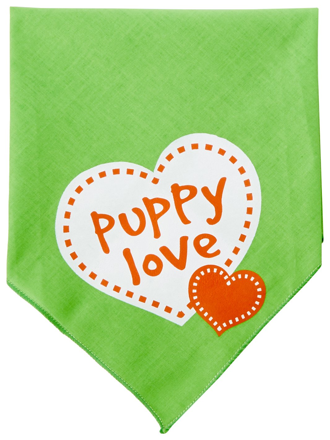 Mirage Pet Products Puppy Love Screen Print Bandana, Small, Lime Green