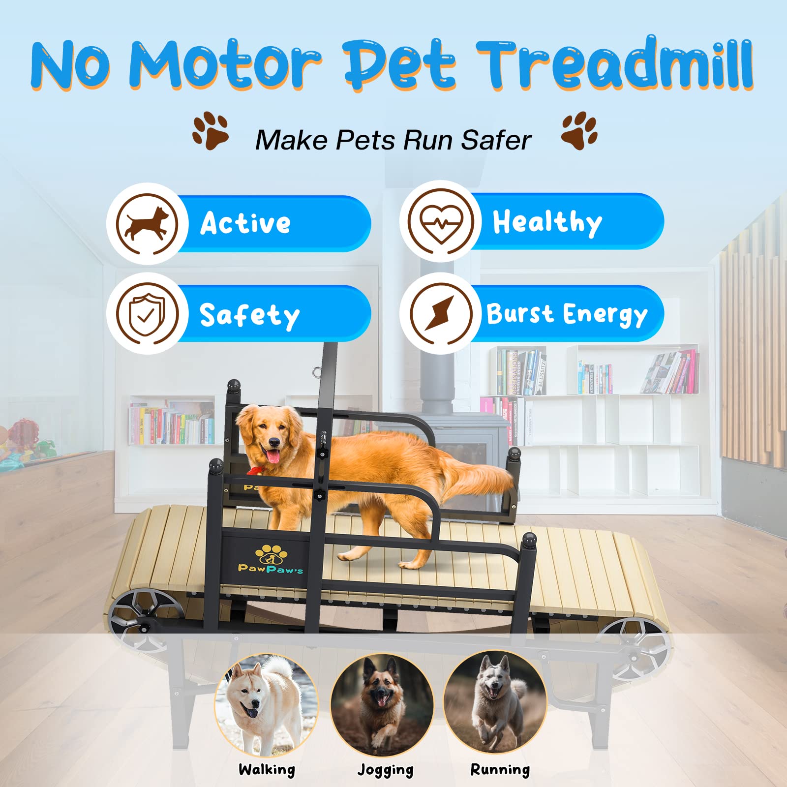 Pawpaw'S Dog Treadmill For Large Dogs, Medium Dogs. Dog Slatmill For Healthy & Fit Dog Life, Dog Treadmill For Indoor & Outdoor