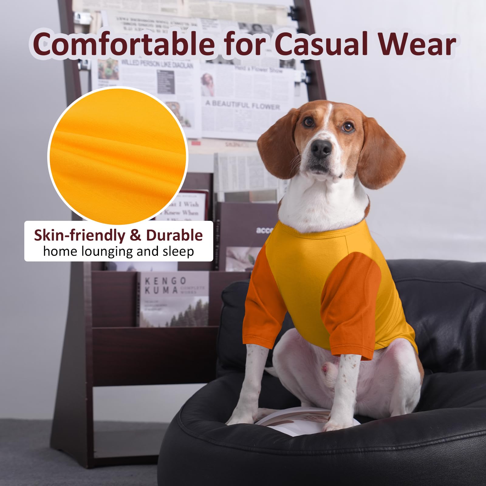 Ikipuko 2 Pack Large Dog T-Shirts 3Xl - Breathable Durable Cotton Shirt, Shedding Control Protect Skin Dogs Clothes For Husky, L