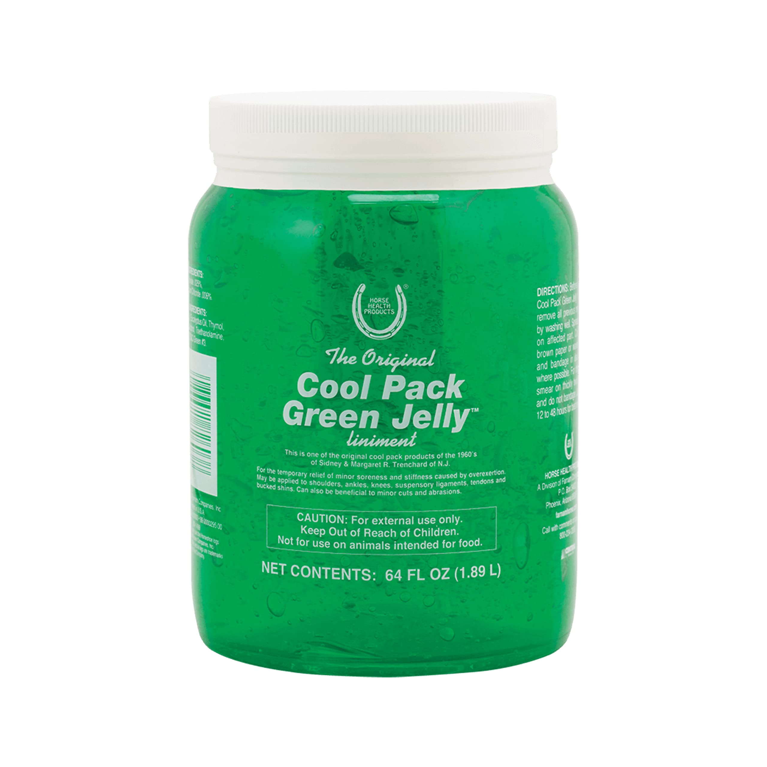 Horse Health Cool Pack Green Jelly Liniment for Horses, 64-Ounce