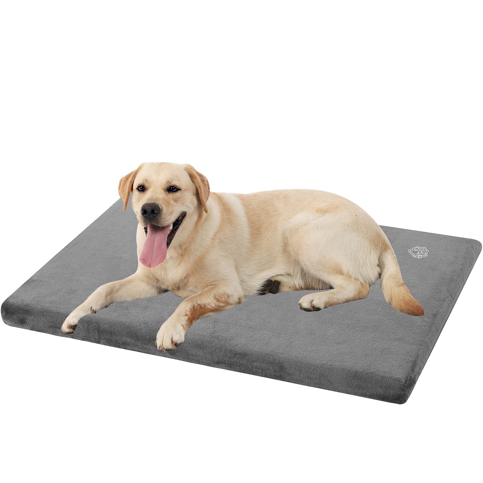 Empsign Stylish Dog Bed Mat Dog Crate Pad Mattress Reversible (Cool & Warm), Water Proof Linings, Removable Machine Washable Cover, Firm Support Small To Xx Large Dogs, Grey,Xl(41''''*28''''*3'''')