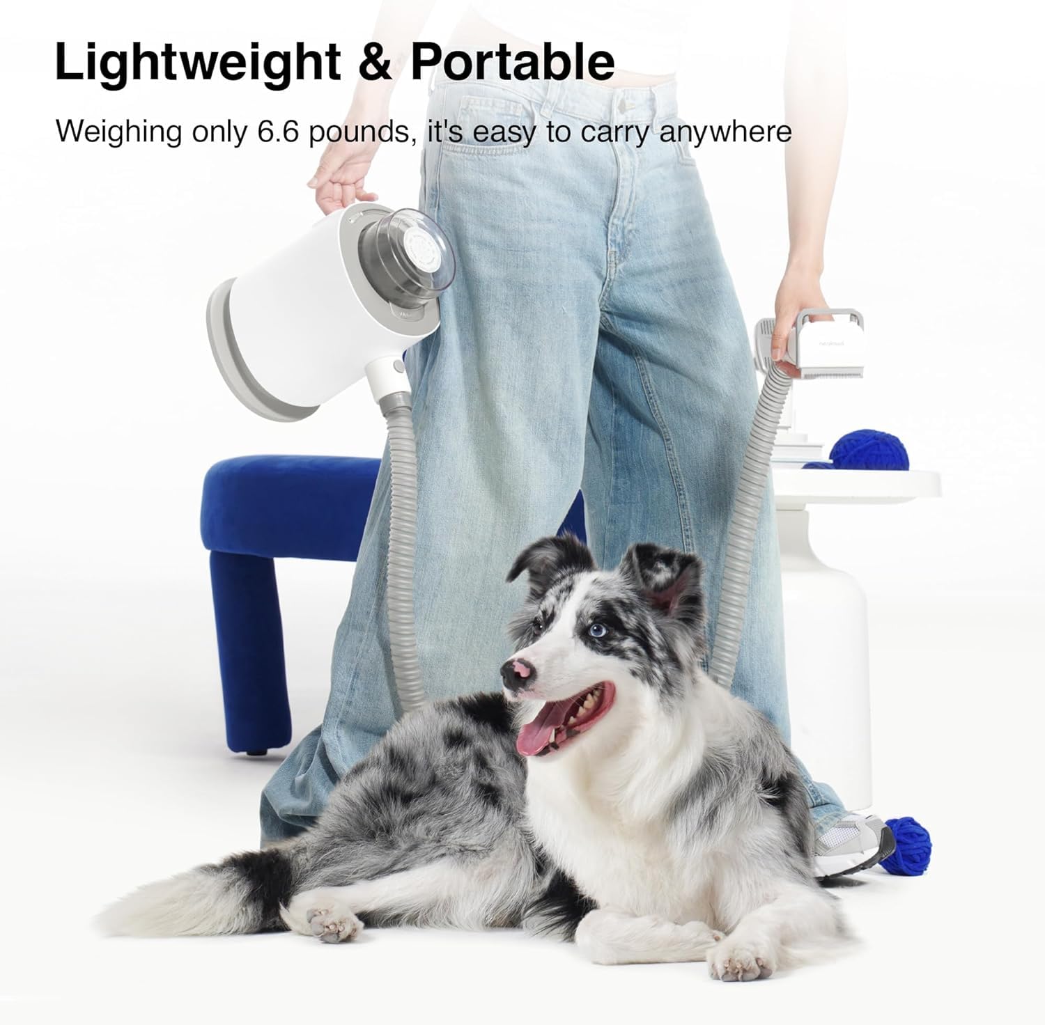 Neakasa By Neabot P0 Pro Dog Grooming Vacuum For Shedding, 6.6Lbs Lightweight Portable Dog Grooming Kit, Low Noise Dog Clippers, Pet Hair Remover For Dogs Cats