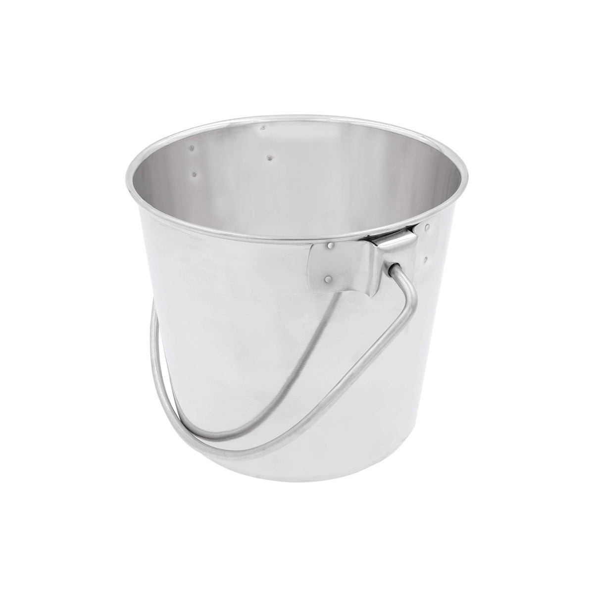 Fuzzy Puppy Pet Products Heavy Duty Pail With Contoured Handle, Great For Dog, Cat And Critter Crates, Kennels, Coups & Cages, Stainless Steel, Silver, 2-Quart (Hdp-2)