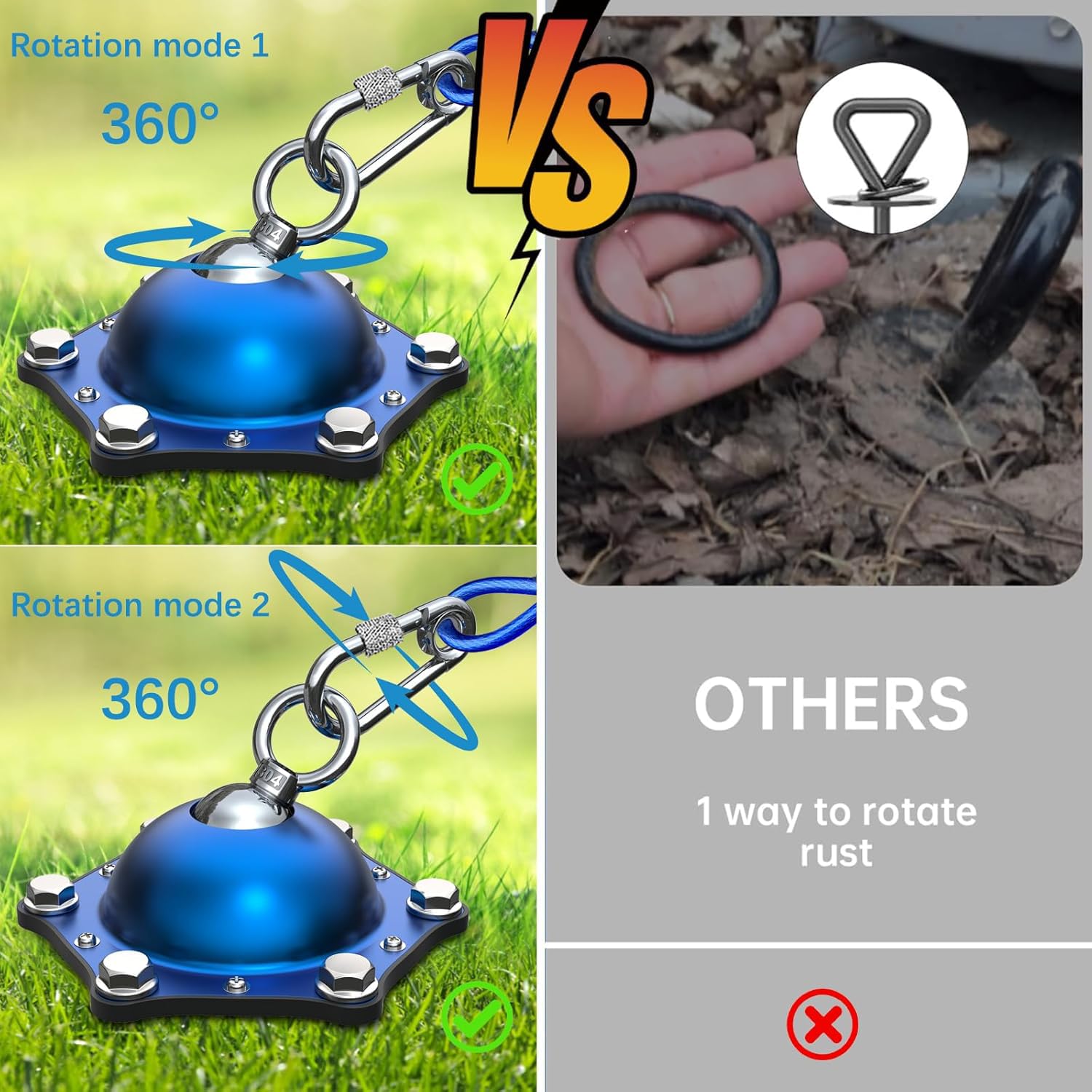 Topknot Dog Tie Out Cable And Stake,(Up To 200Lbs) 360Swivel Dog Run- No Tangle,With 20Ft Heavy Duty Tie Out Cable For Dogs,Runn