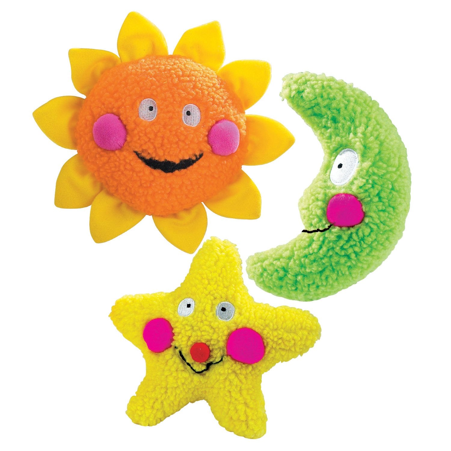 Zanies Smiling Sun Dog Toys, Orange Sun, 8'