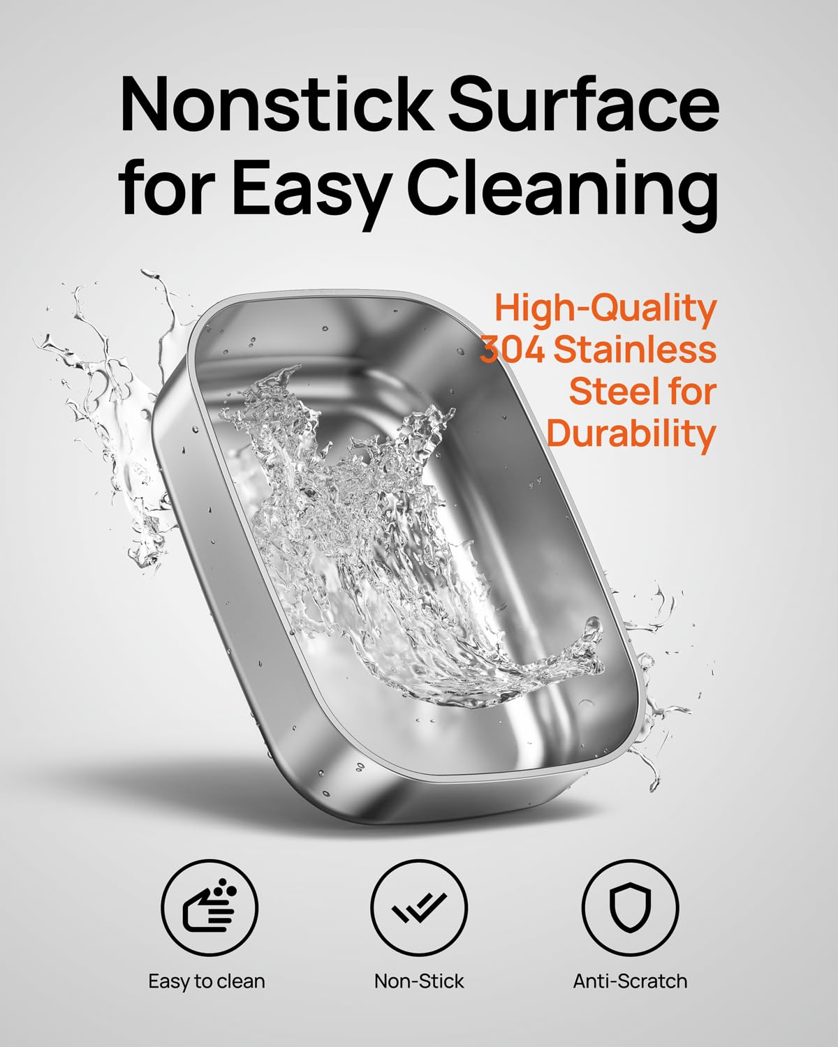 Furkid Stainless Steel Cat Litter Box With Lid, Xl Extra Large Litter Box For Big Cats, Enclosed Metal Kitty Litter Box With Hig