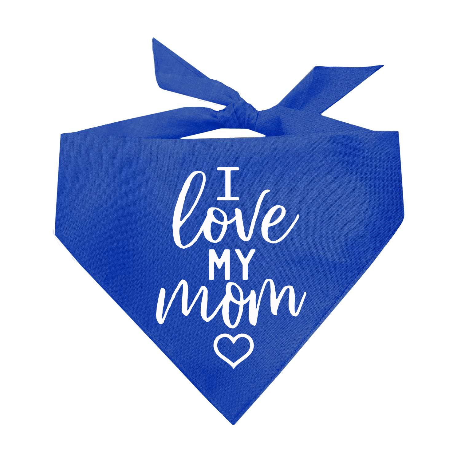 I Love My Mom Valentine'S Day, Mother'S Day Dog Bandana (Royal, Os 177)