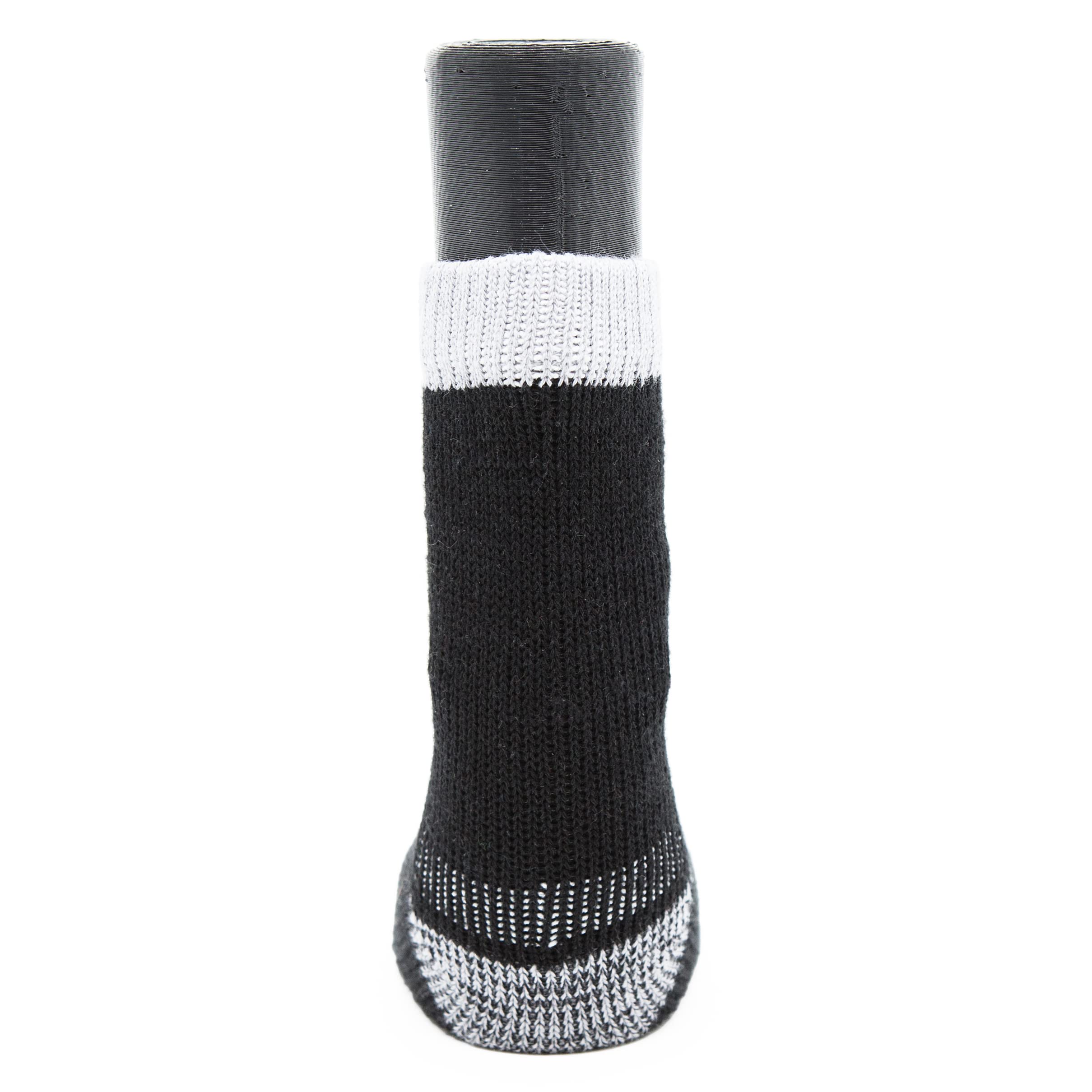 Woodrow Wear, Power Paws Greyhound Edition Reinforced Foot Dog Socks, Black Grey, M, Fits 40-70 pounds