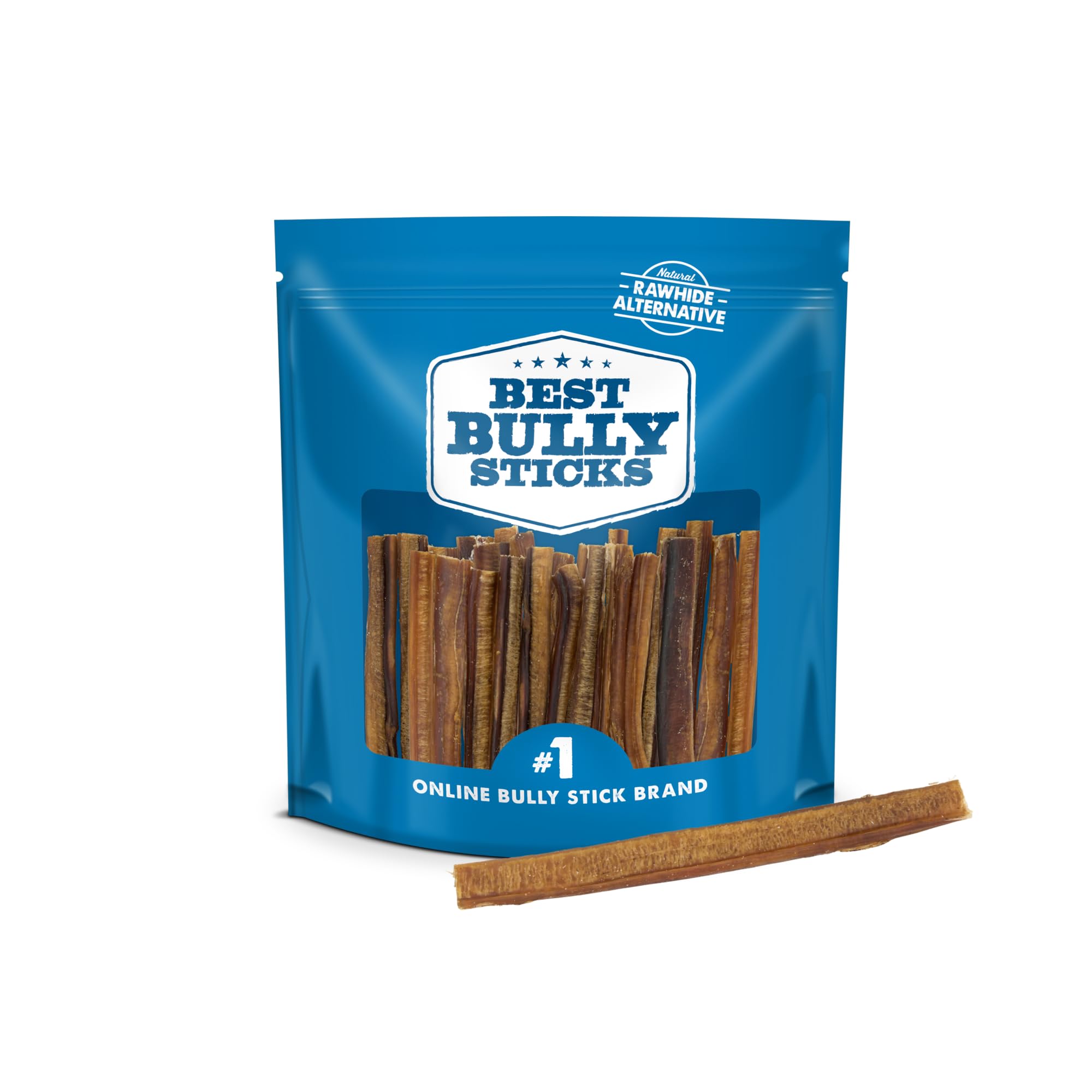 Best Bully Sticks 6 Inch All-Natural Bully Sticks for Dogs - 6    Fully Digestible, 100% Grass-Fed Beef, Grain and Rawhide Free 