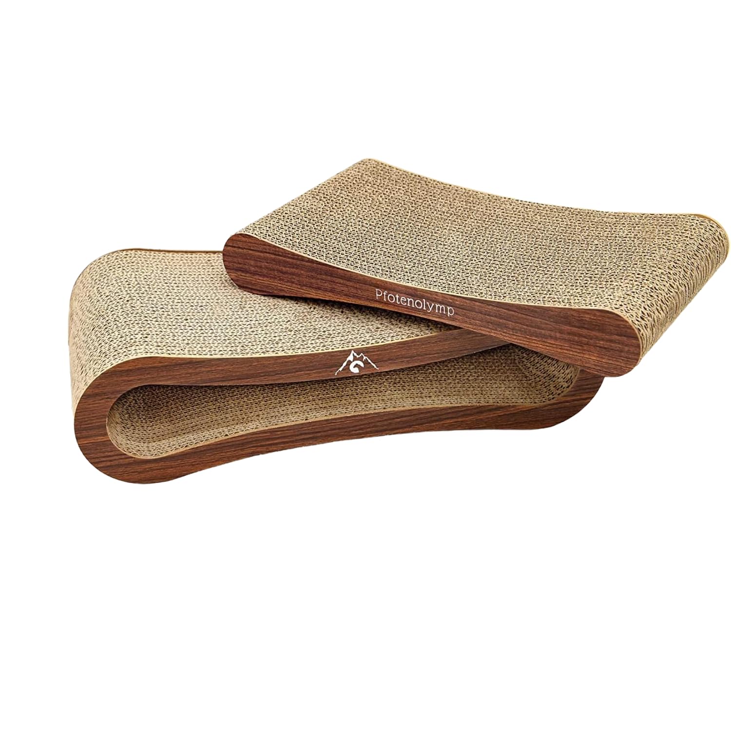 Pfotenolymp Premium Scratching Board/Scratch Lounge For Cats - Scratcher/Cat Scratching Pad - With Corrugated Board & Catnip - Cardboard Scratching Board