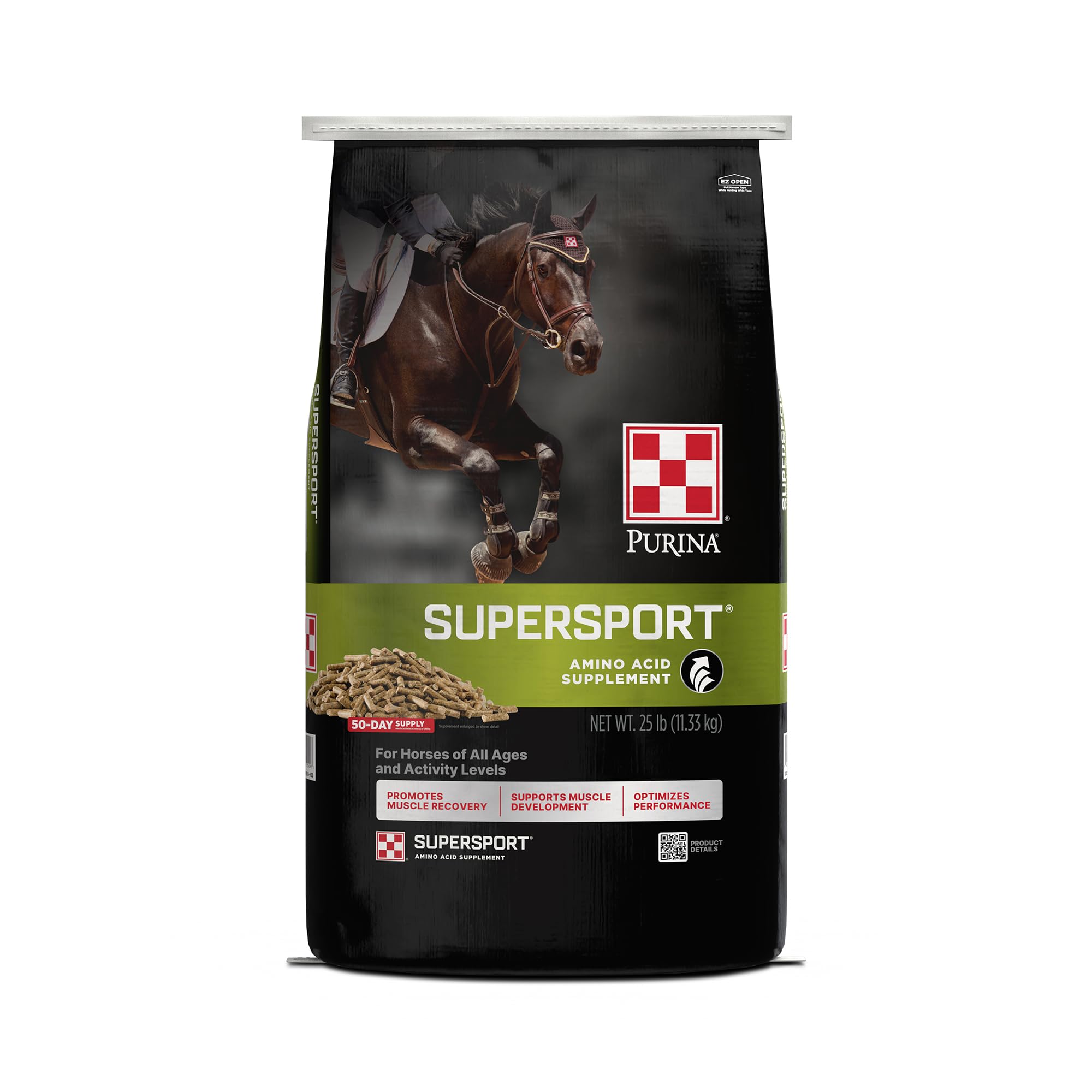 Purina Supersport Horse Supplement, Amino Acids for Muscle Recovery, 25 lbs