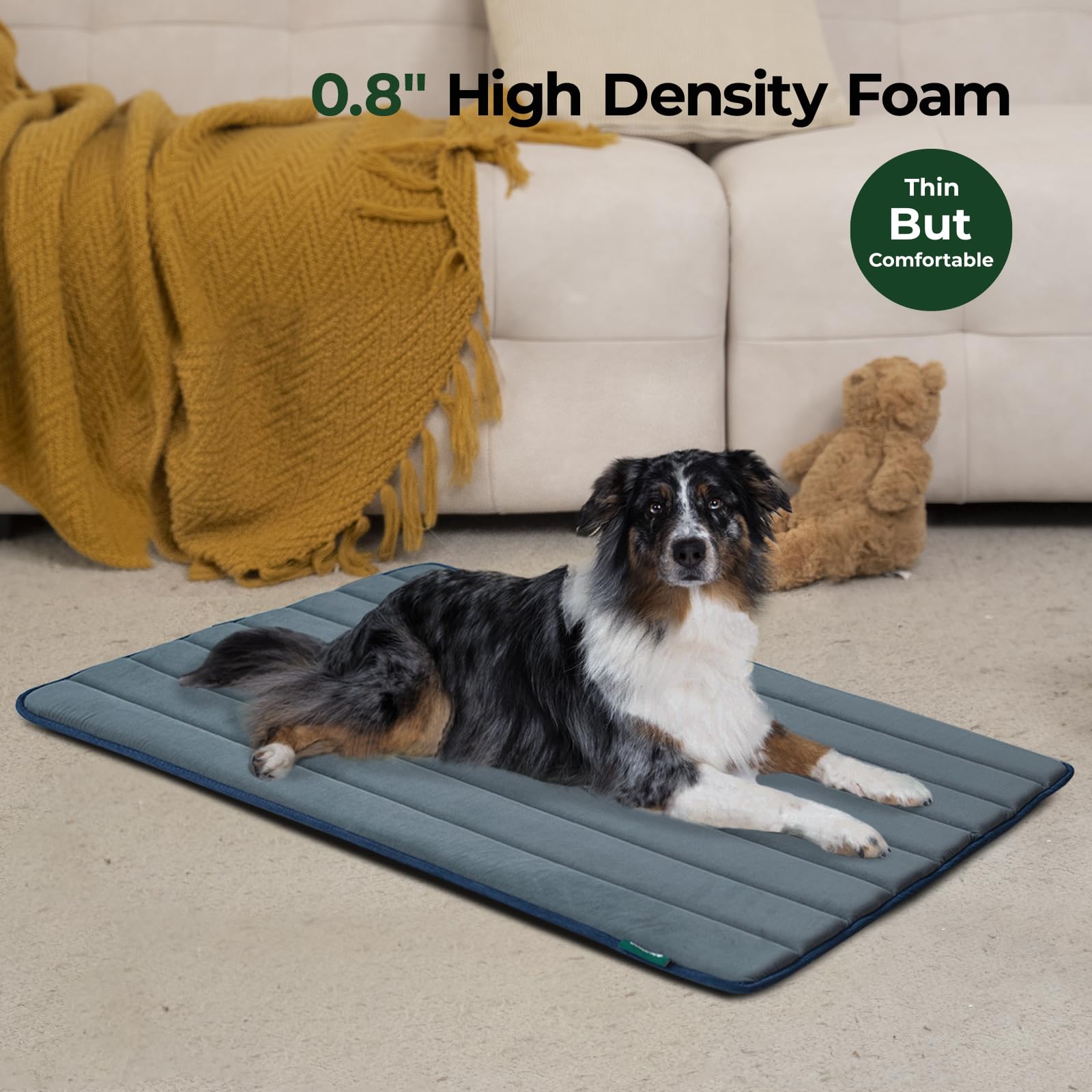 BALANCE Dog Crate Pad, Dog Foam Crate Mat Kennel Pad, Washable Water-Resistant Pet Bed Flat Dogs Cage Mat for X-Large Dogs, 2 Pa