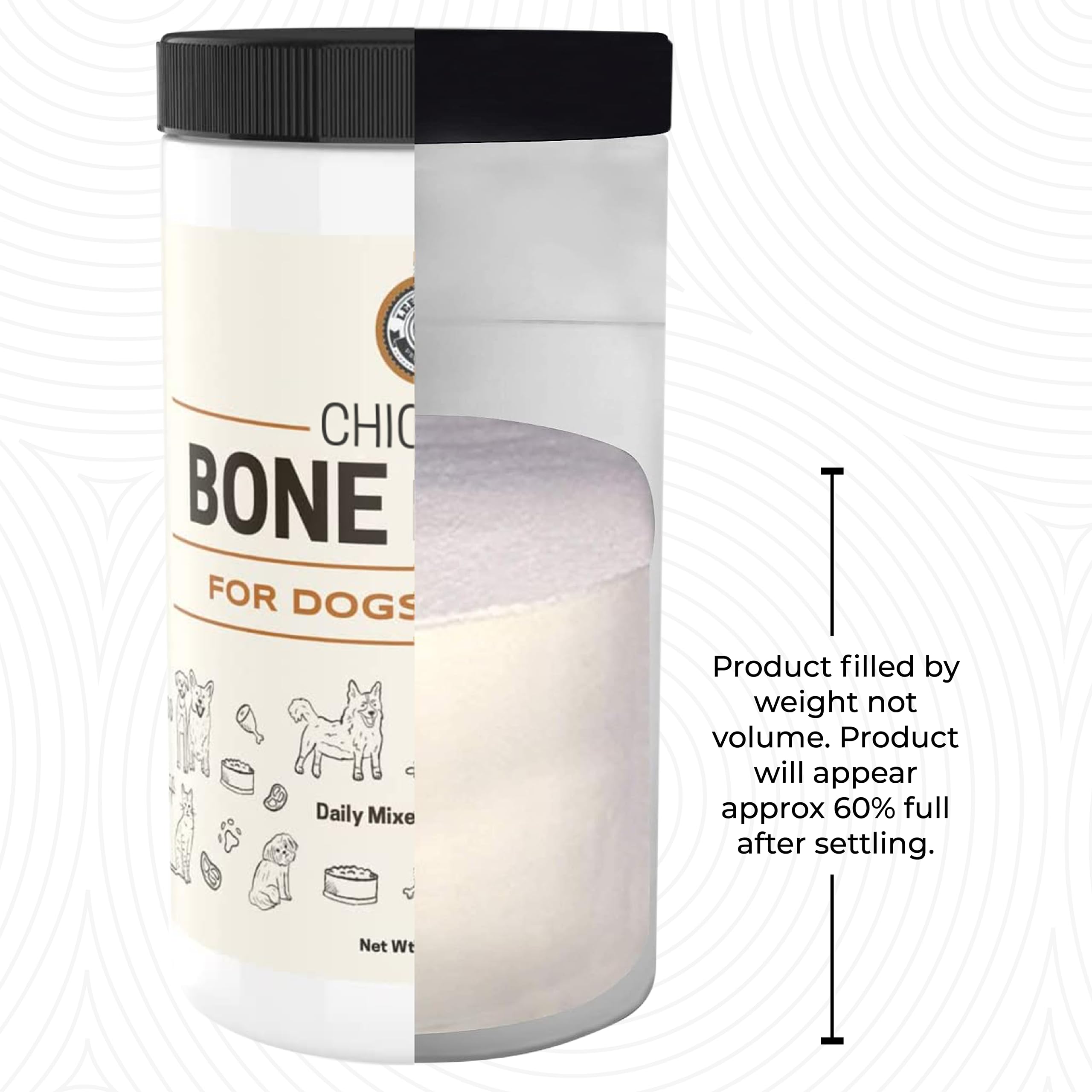 8oz Chicken Bone Broth Powder for Dogs and Cats - Premium Human Grade Chicken Broth Topper for Picky Eaters -Supports Joints and
