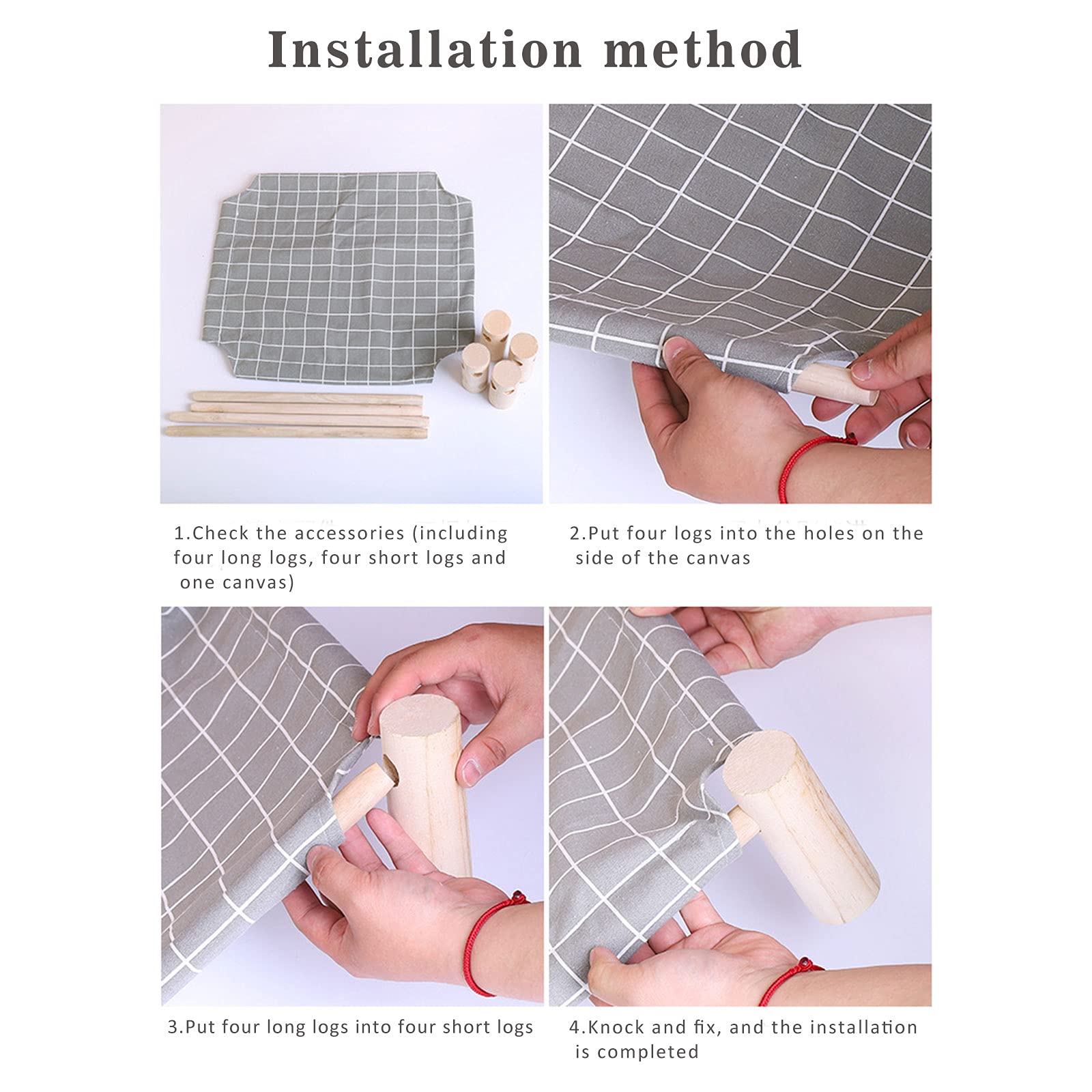 Pozico Elevated Cat Bed For Small Dogs & Cats - Raised Pet Hammock Bed, Wooden Frame Indoor Outdoor Dog Cot, Breathable Mesh Pup