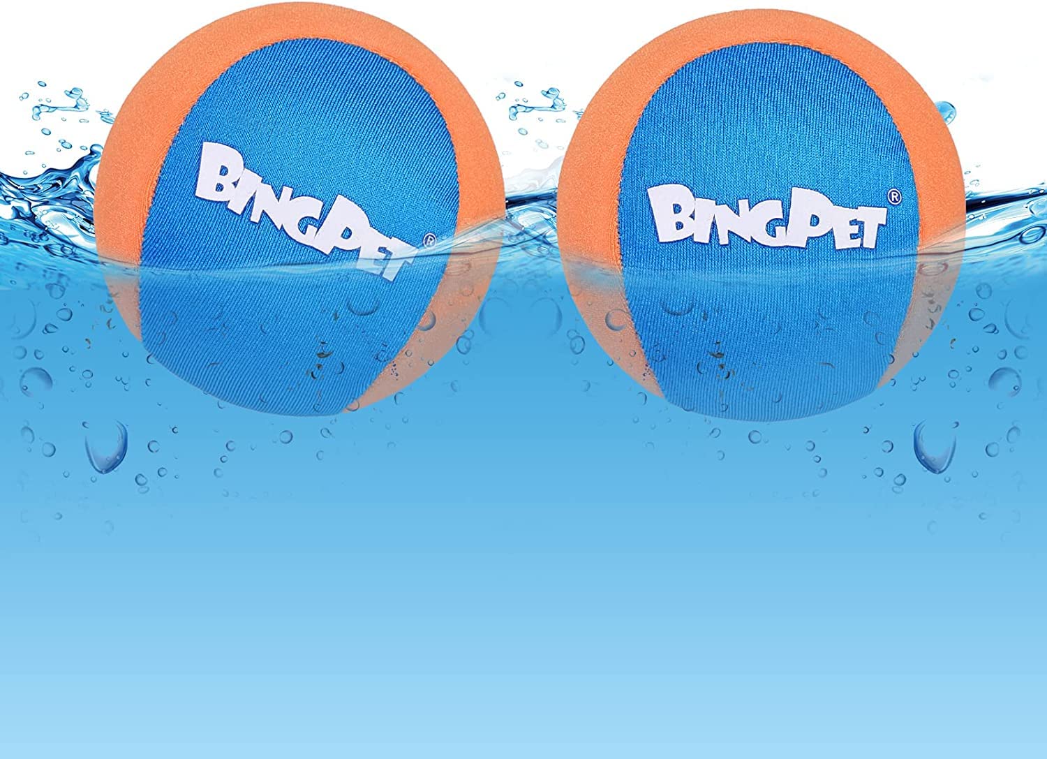 Bingpet Dog Pool Toy,2 Pack Water Floating Ball For Summer Pool Games,Dog Water Bouncing Balls,Interactive Dog Summer Games Toys