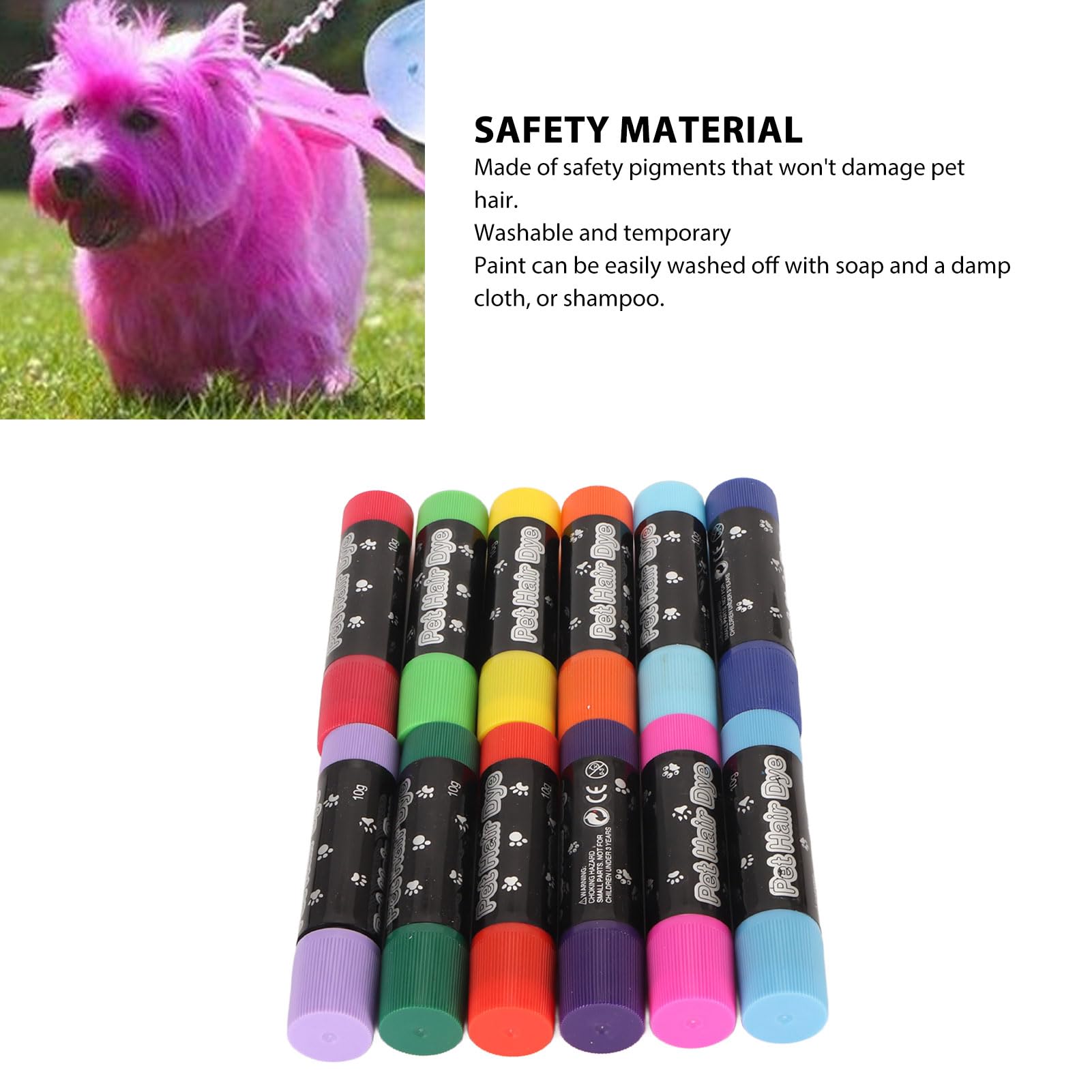 Gloglow 12Pcs Pet Paint Pens, Diy Pet Fur Crayons, Washable Temporary Hair Dye For Dogs Cats, 12 Colors, Safe Materials, Gloglowrt97Be21Ku