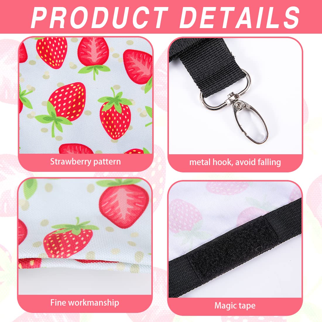 DZWLKJ Guinea Pig & Rabbit Hay Feeder - Hanging Feeder Sack for Small Pets, Stainless Steel, 600D Oxford