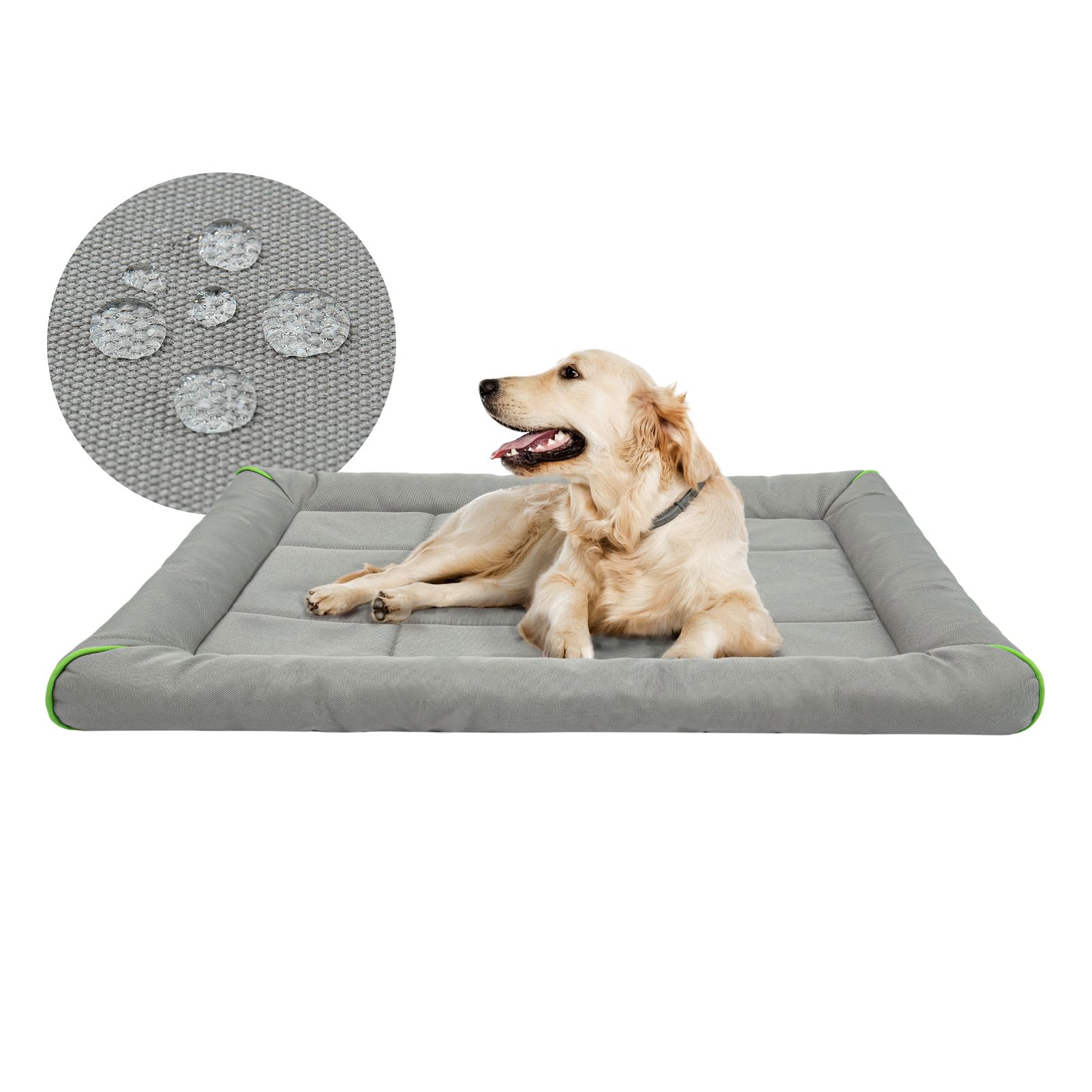 Miguel Outdoor Waterproof Dog Bed For Metal Dog Crates Water-Resistant Oxford All Weather Pet Mat Heavy Duty Durable Easy Clean Travel Indoor Outdoor Puppy Bed(42Inch Dog Bed Dog Crate,Gray)