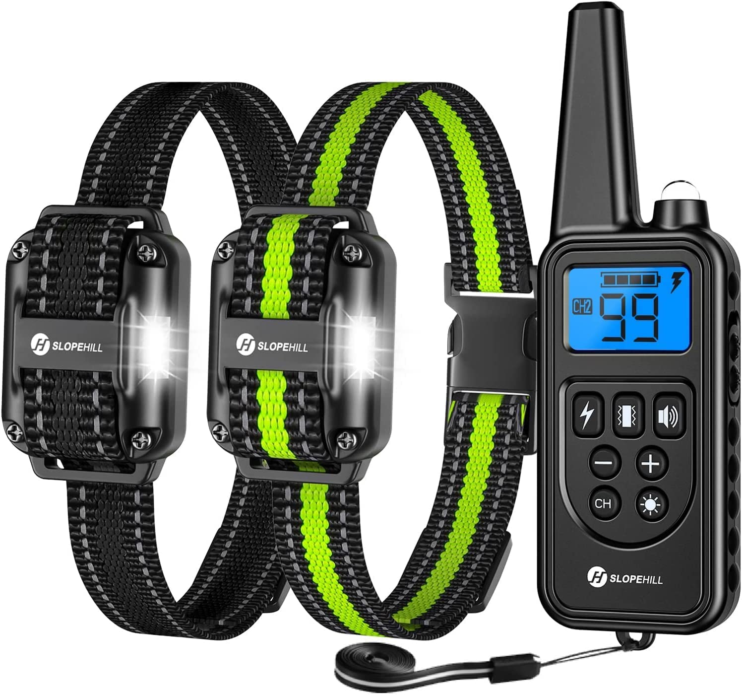 Dog Training Collar With 7 Training Modes, 2600Ft Remote Electronic Dog Shock Collar, Electric Shock Collar For Small Medium Lar