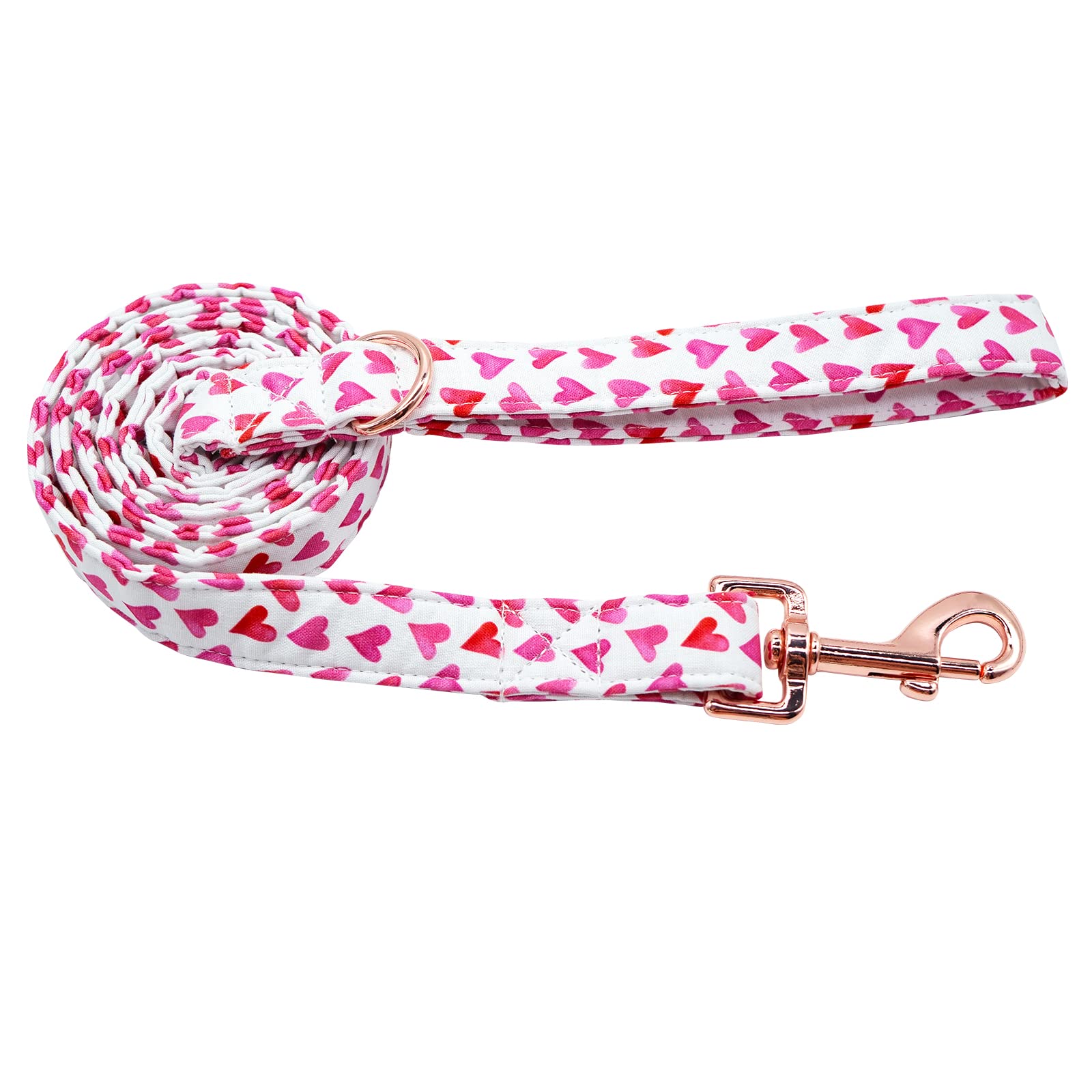 Babole Pet Valentine'S Day Dog Leash,Durable Handmade Dog Leashes With Soft Handle,Manual Dog Leashes Matching White Red Love Do