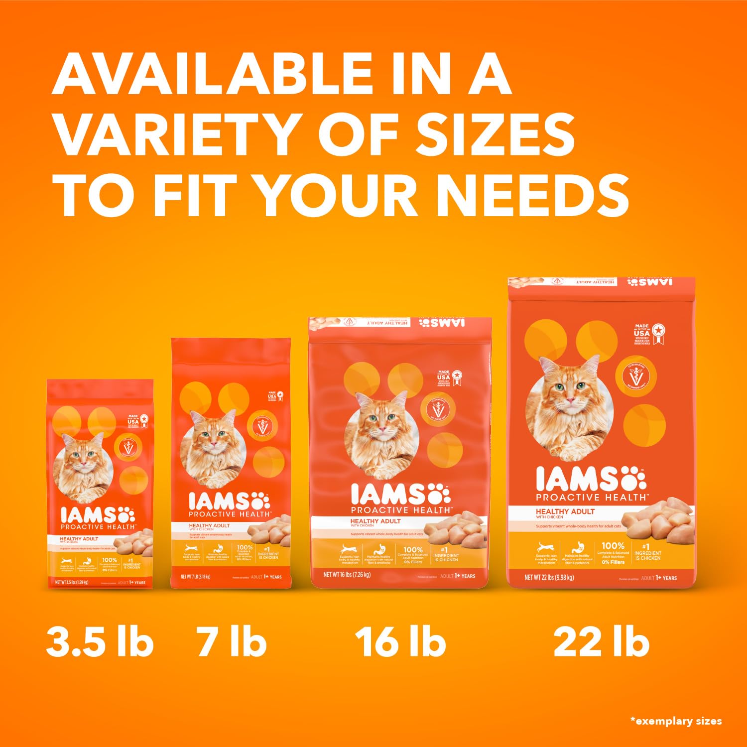 IAMS Proactive Health Healthy Adult Dry Cat Food with Chicken, 16 lb. Bag