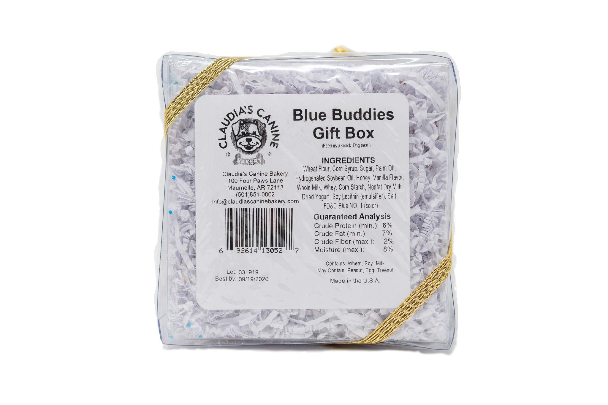 Claudias Canine Bakery - Blue Buddies Signature Gift Box of Gourmet Dog Cookies