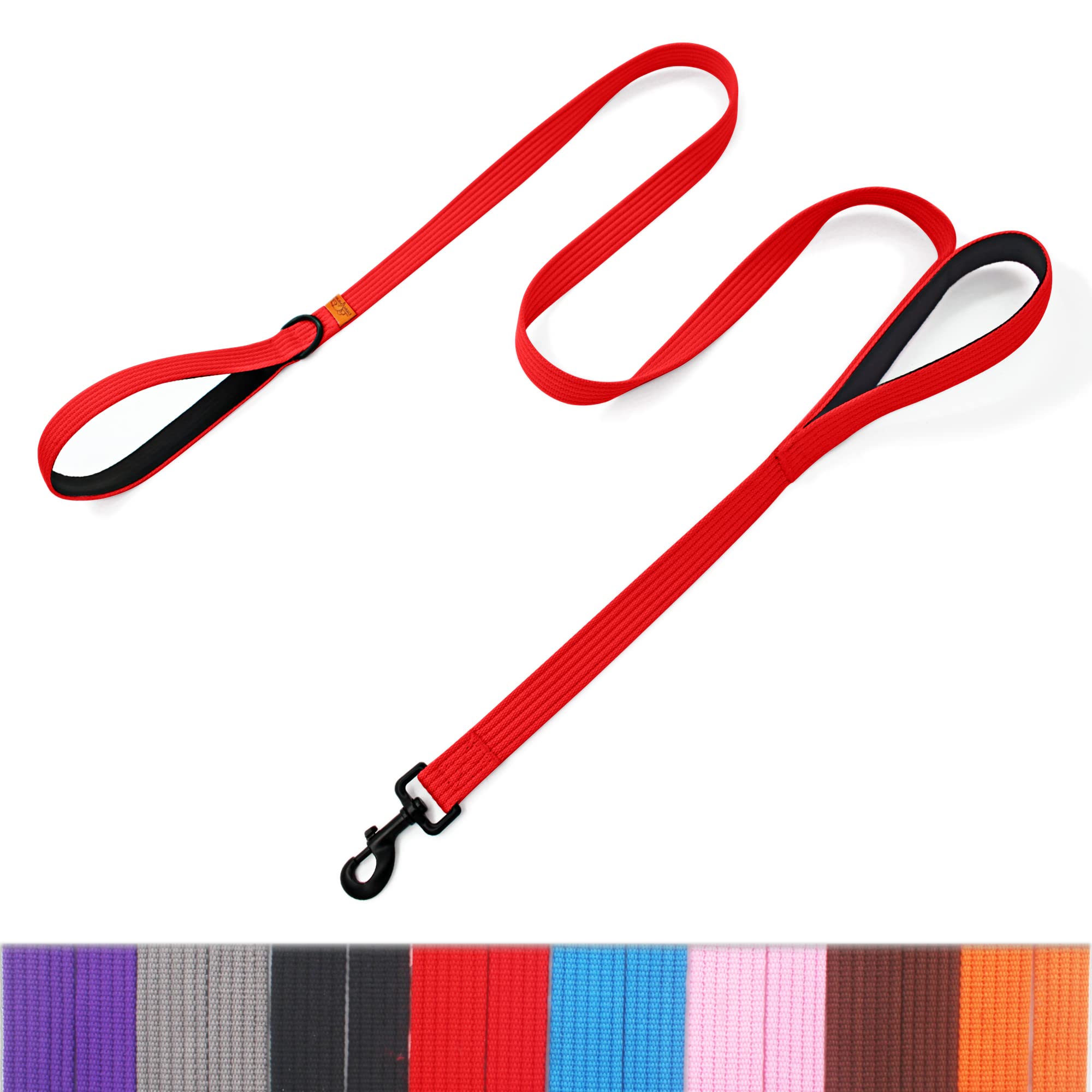 Lynxking Heavy Duty 6Ft Reflective Safety Walking Lead For Small To Large Dogs - Double Handle Padded Leash