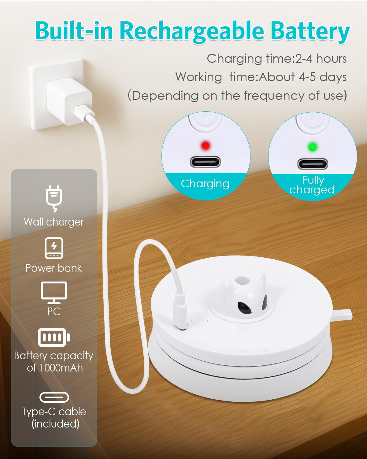 Temracha Interactive Cat Toy, Rechargeable Cat Toys For Indoor Cats, Automatic Cats Chasing Toy, Hide & Seek, 2 Modes, Self-Hold