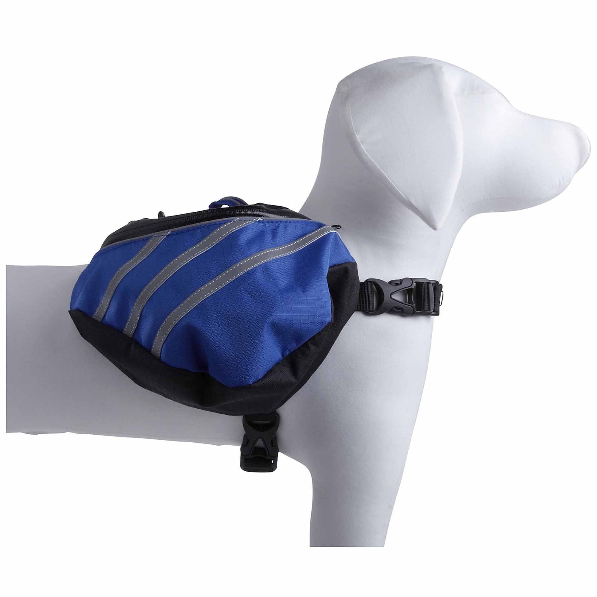 Pet Life Everest Dupont Waterproof Reflective Travel Fashion Designer Outdoor Camping Pet Dog Backpack Carrier, Large, Blue