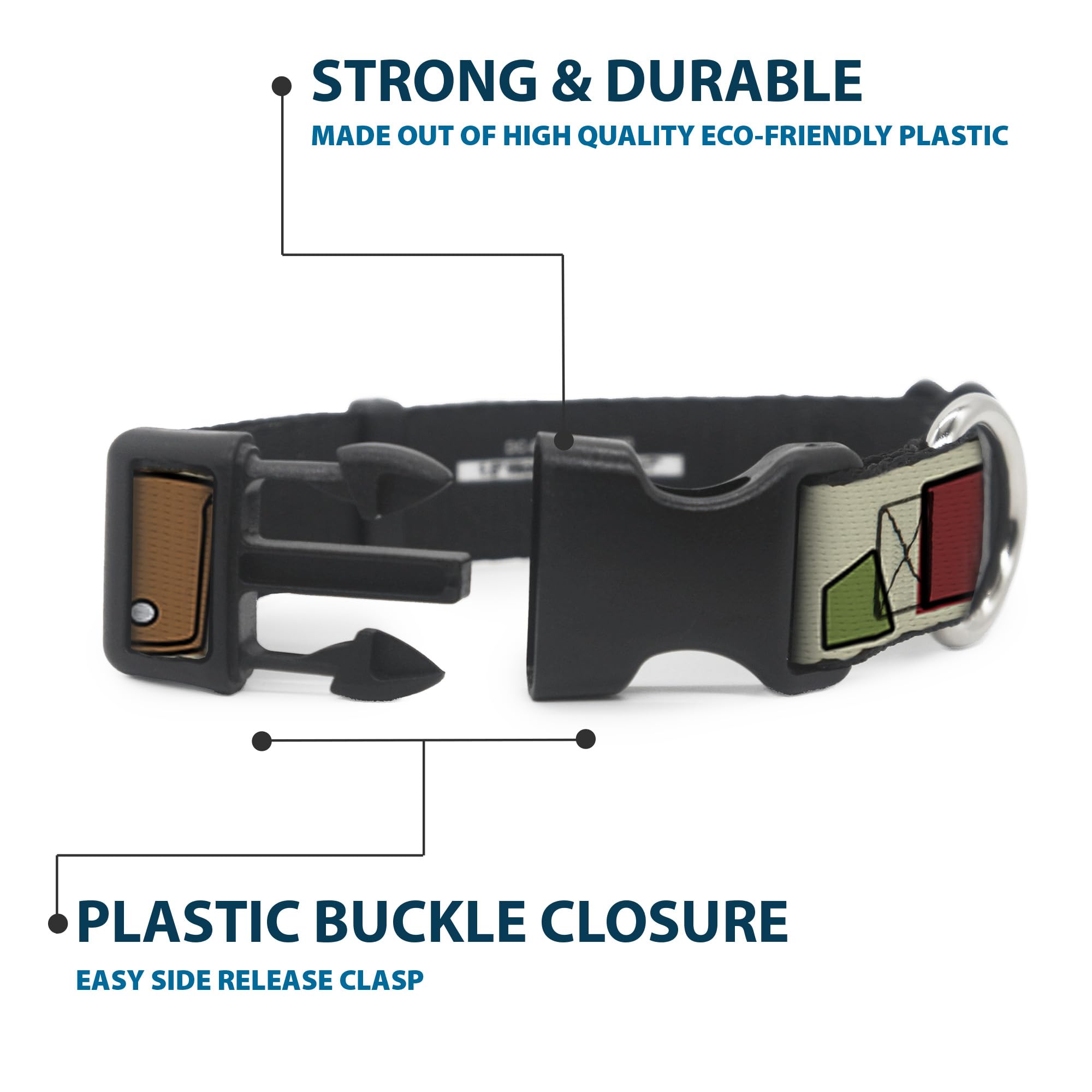 Star Wars Pet Collar, Dog Collar Plastic Buckle, Star Wars Boba Fett Utility Belt Bounding Tan, 7 To 8.5 Inches 0.5 Inch Wide