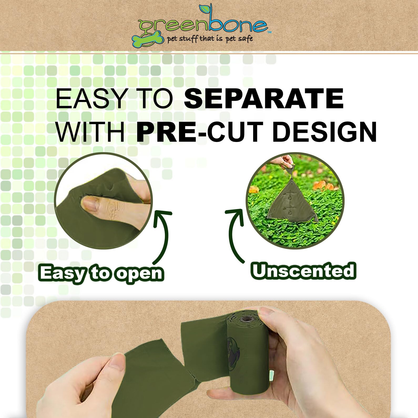 Greenbone Biobase Pet Poop Bags - 12 Rolls, 144 Bags - 13 Inch X 9 Inch