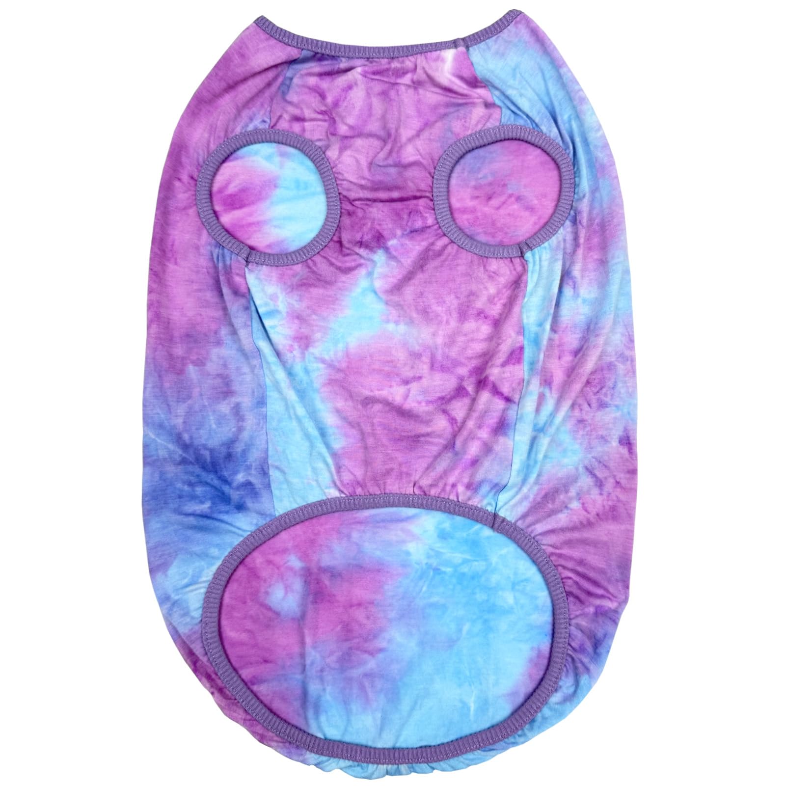D.E.E Cotton Dog Shirts Large Tie Dye Dog Clothes Lightweight Girl Boy Big (Vpurpleblue, 3X-Large)