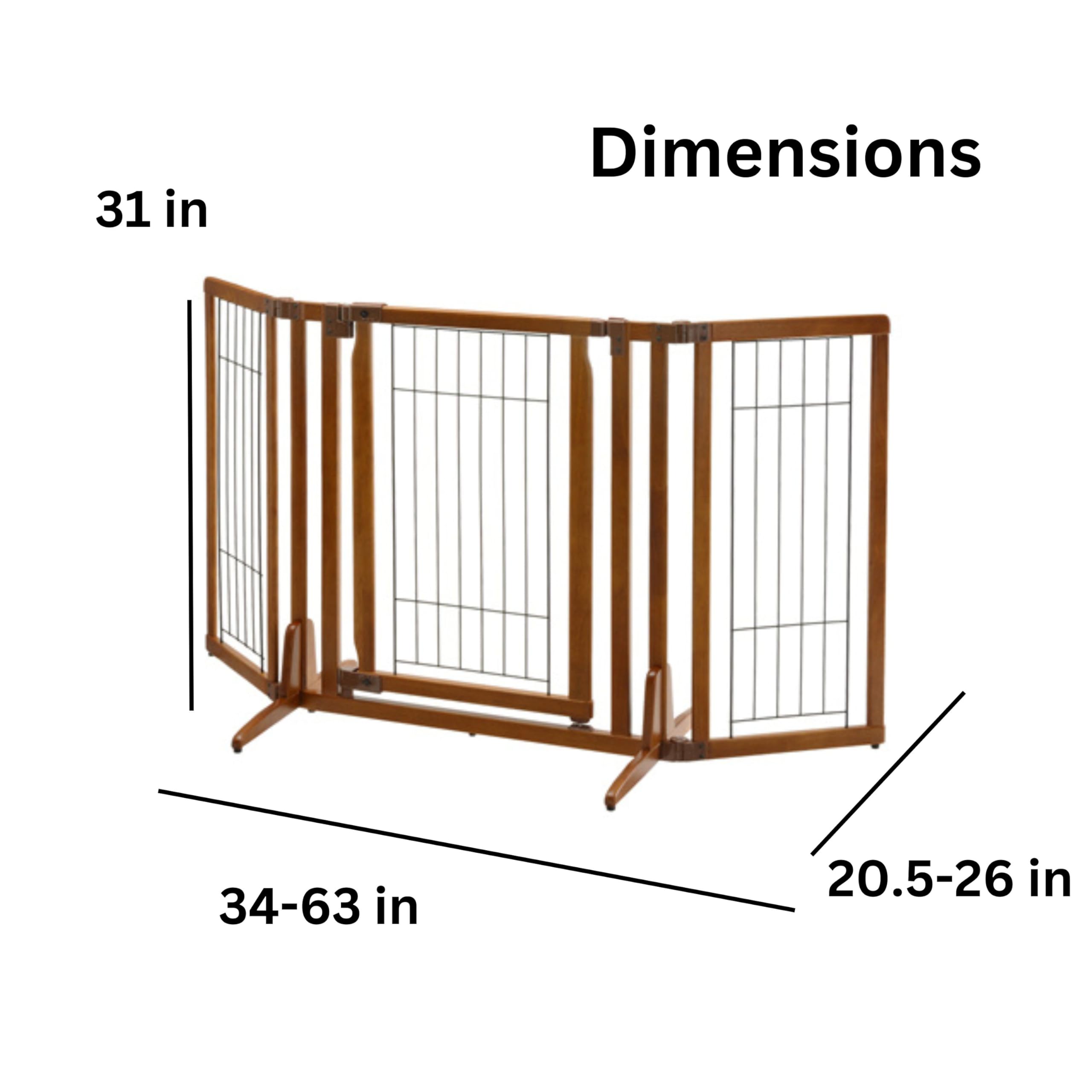 Richell Premium Plus Freestanding Pet Gate with Door