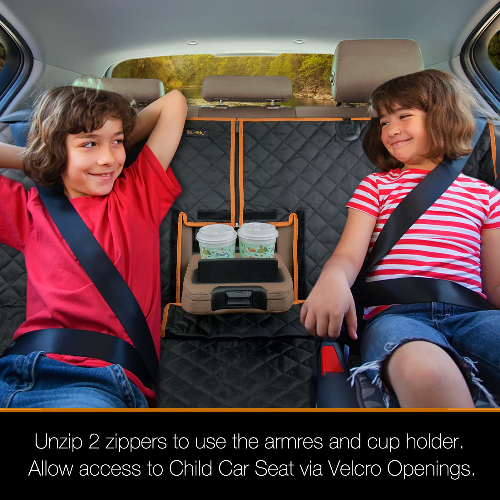 Ibuddy Dog Seat Cover For Truck Waterproof Truck Back Seat Protector For Kids Without Smell Heavy Duty And Nonslip Pet Bench Sea