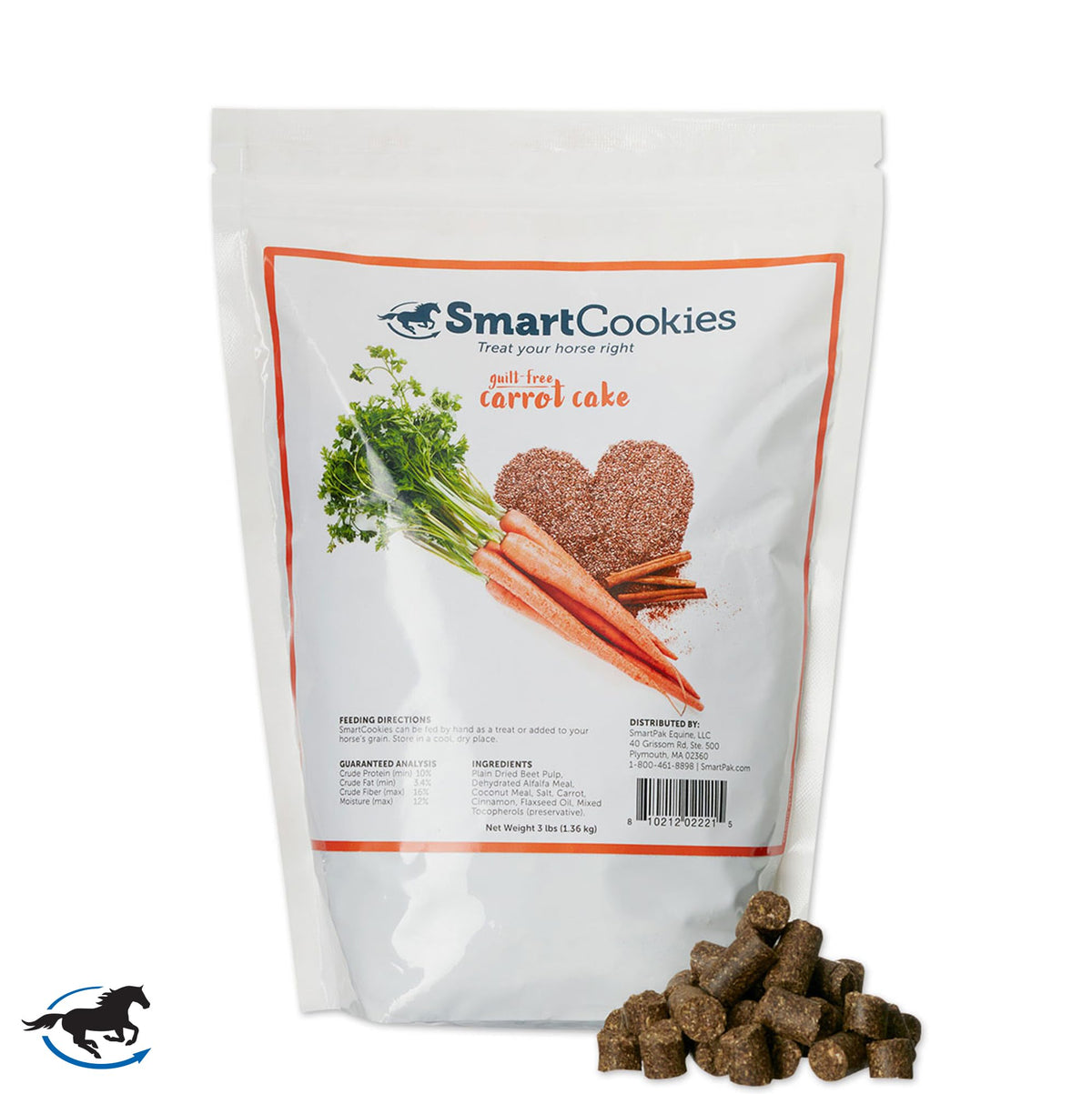 Smartpak Smartcookies | Healthy Treats For Horses Made From Coconut Meal, Beet Pulp, Alfalfa, And Flaxseed Oil | No Sugar Added 